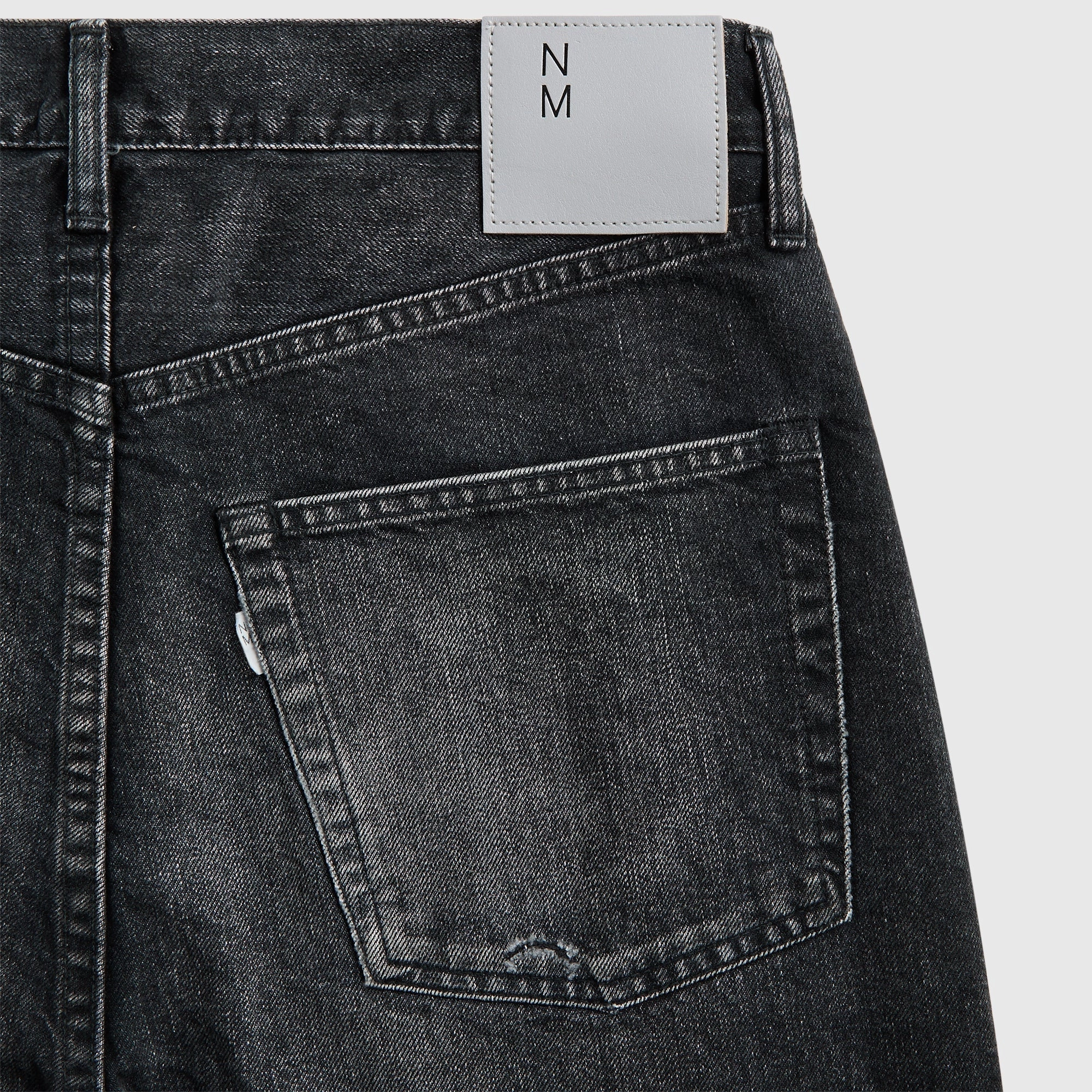 Junya Watanabe MAN Faded Denim Pants - Washed Black Pocket Reinforcement