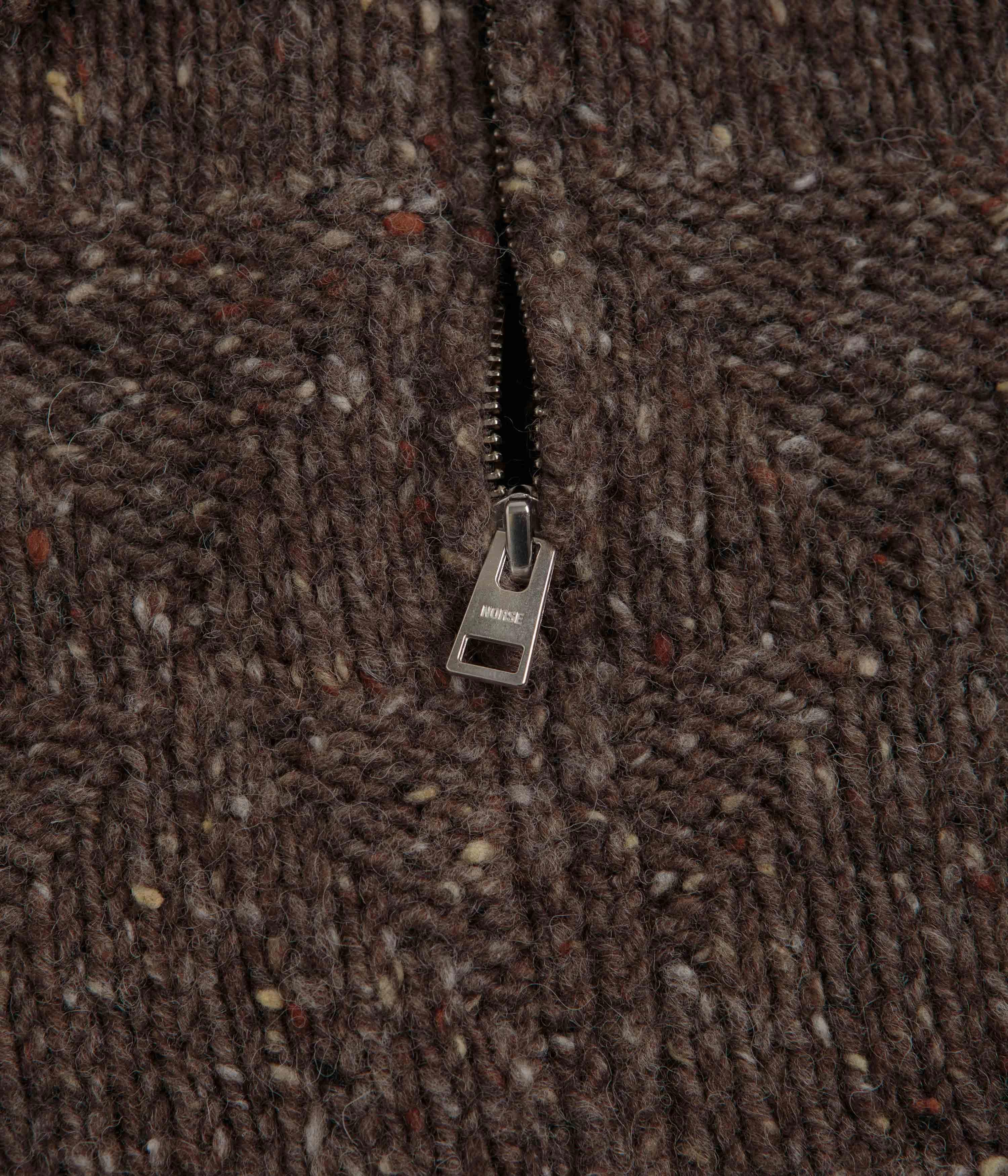 Norse Projects Erik Donegal Diamond Jacket - Seal Brown Free Motion Design