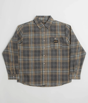Smart Casual Stan Ray Flannel Shirt - Charcoal Plaid
