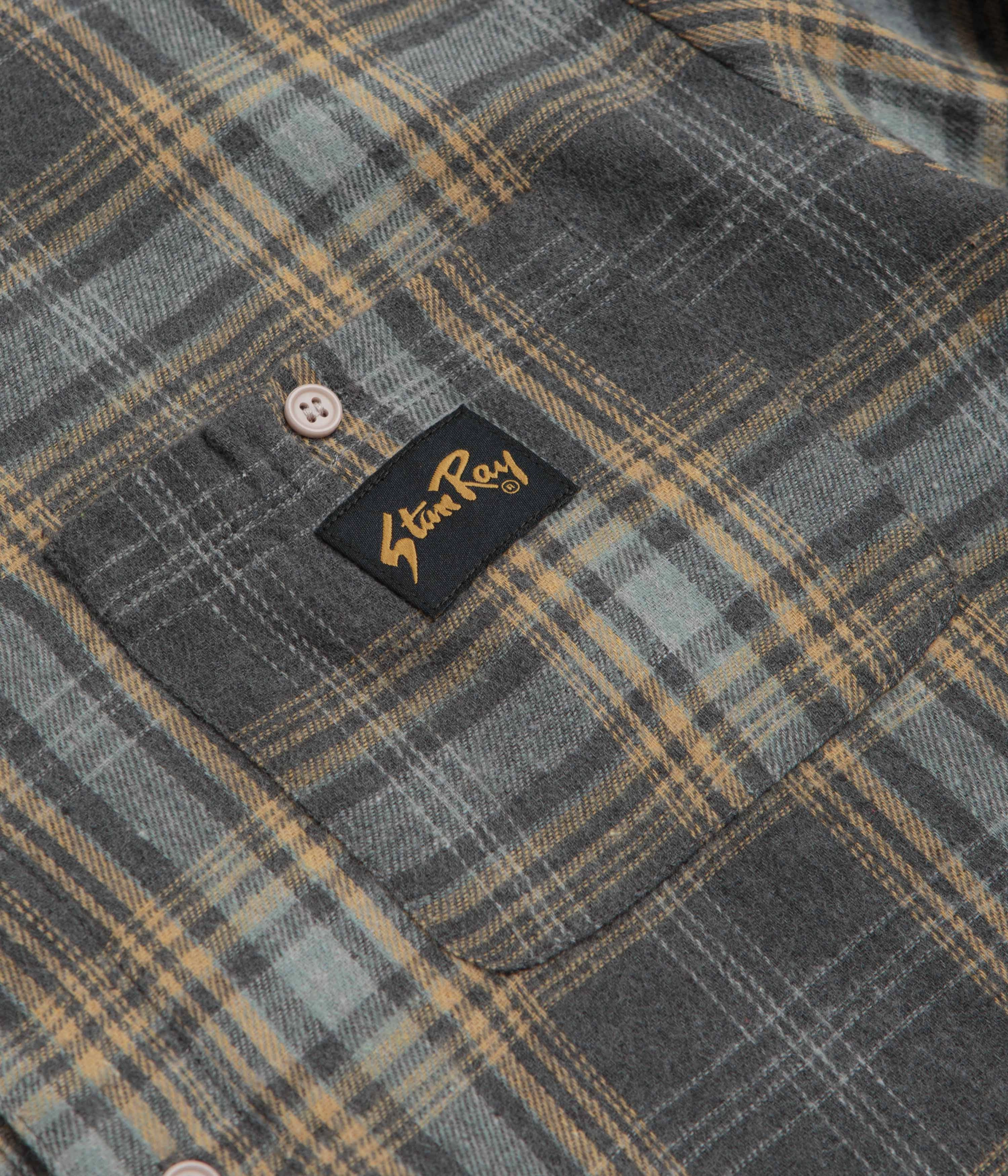 Stan Ray Flannel Shirt - Charcoal Plaid Sustainable Material Holiday Outfit