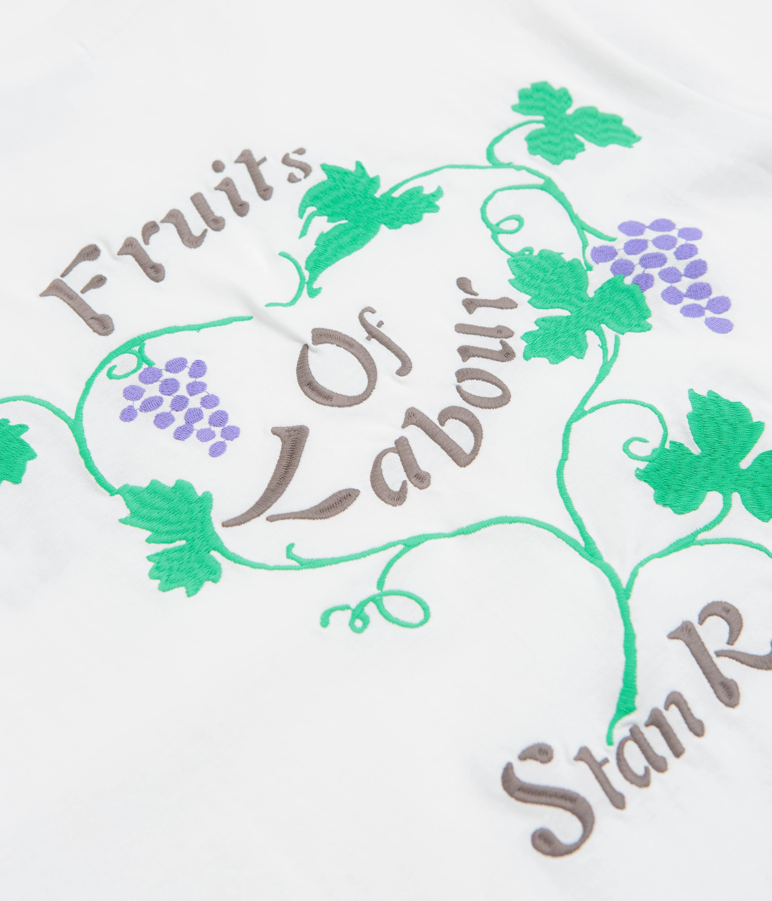 Outdoor Clothing Reinforced Button Placket Stan Ray Labour T-Shirt - White