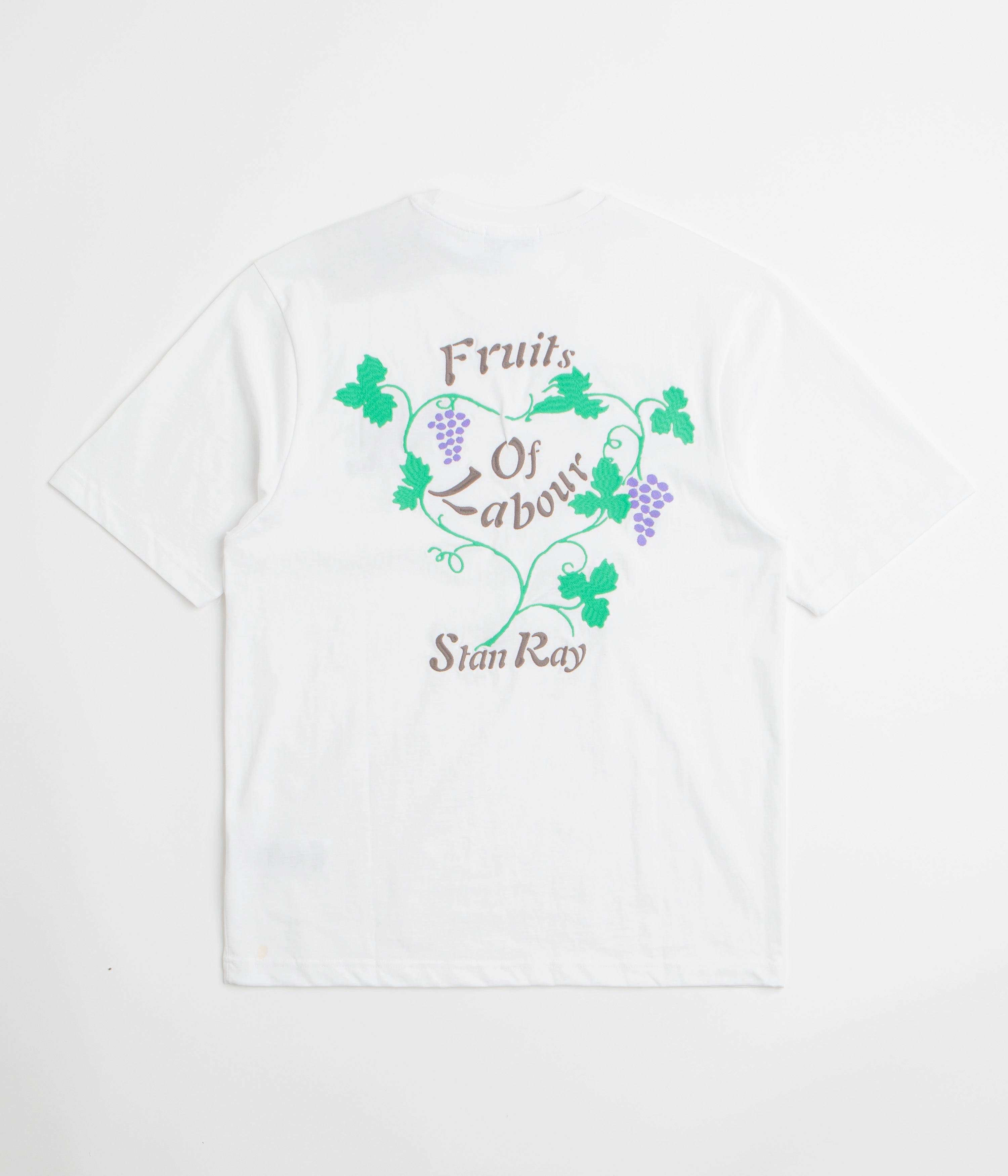 Embroidered Details Stan Ray Labour T-Shirt - White
