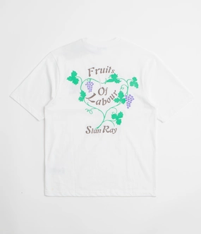 Embroidered Details Stan Ray Labour T-Shirt - White