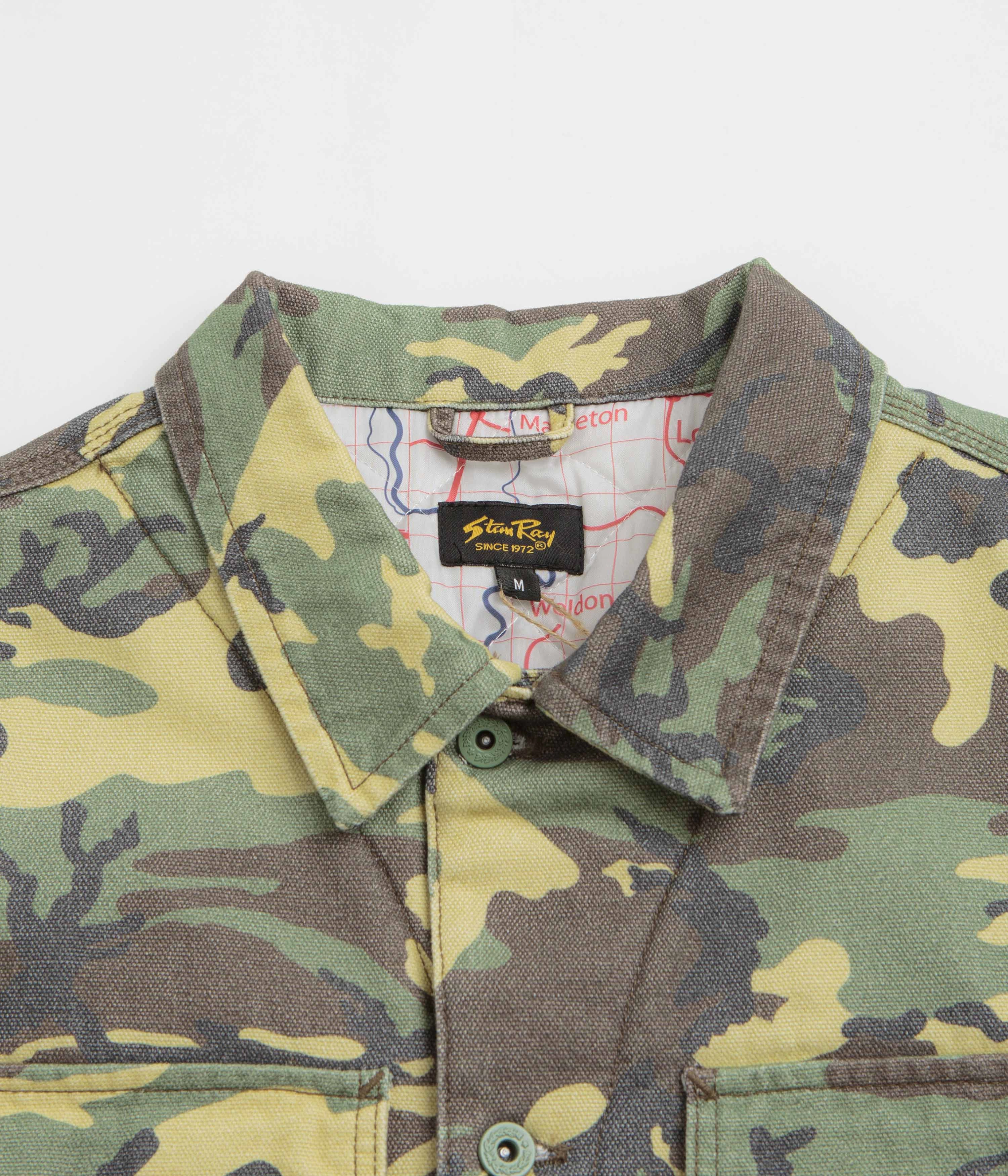 Fray Resistant Finish skier Stan Ray Lined Trucker Jacket - Woodland DPM Duck