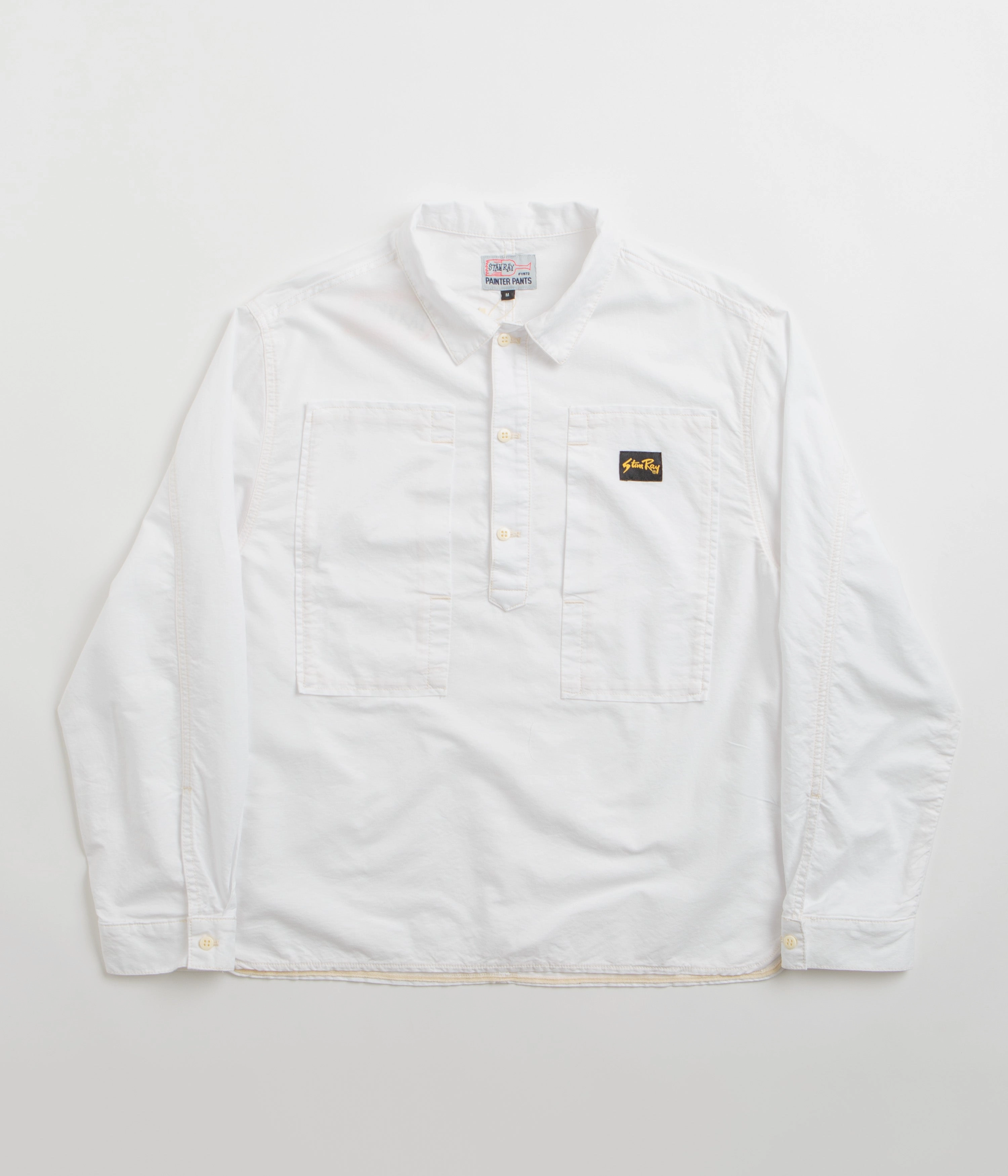 Winter Layering Stan Ray Painters Pop Over Shirt - Natural Cotton Oxford