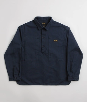 Stan Ray Painters Pop Over Shirt - Navy Bedford Corporate Wear Eco Dye Technique