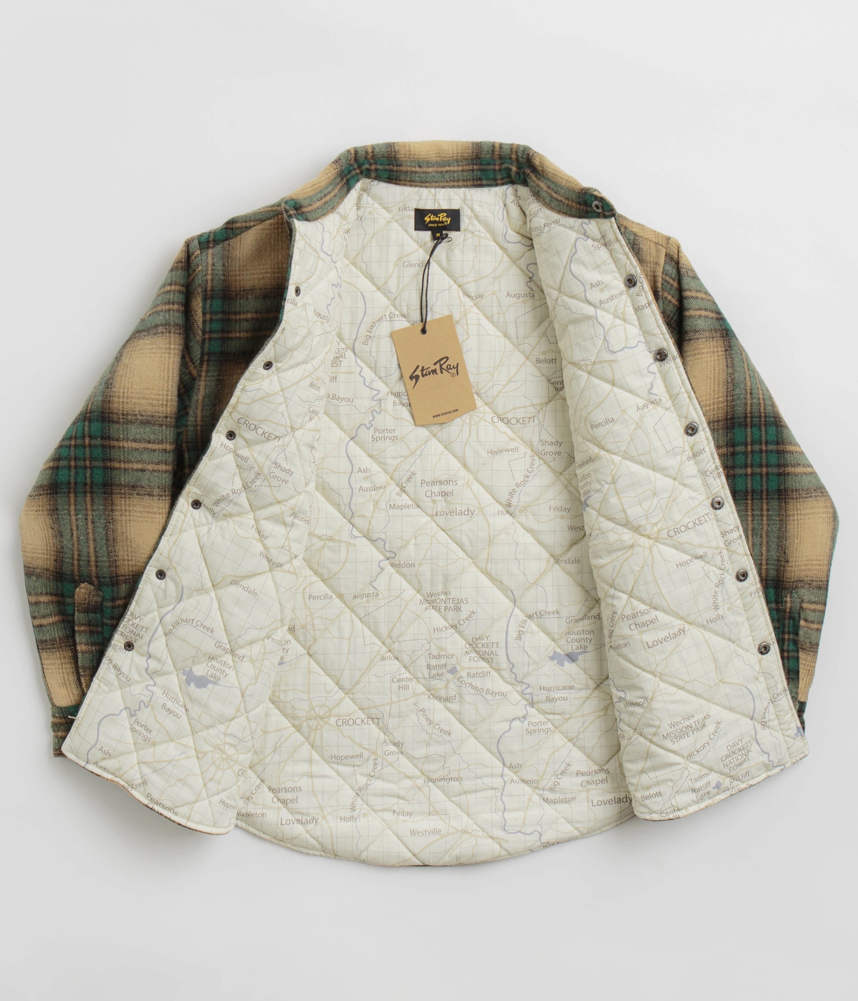 Stan Ray Quilted Plaid Overshirt - Olive Plaid Versatile Layering Piece