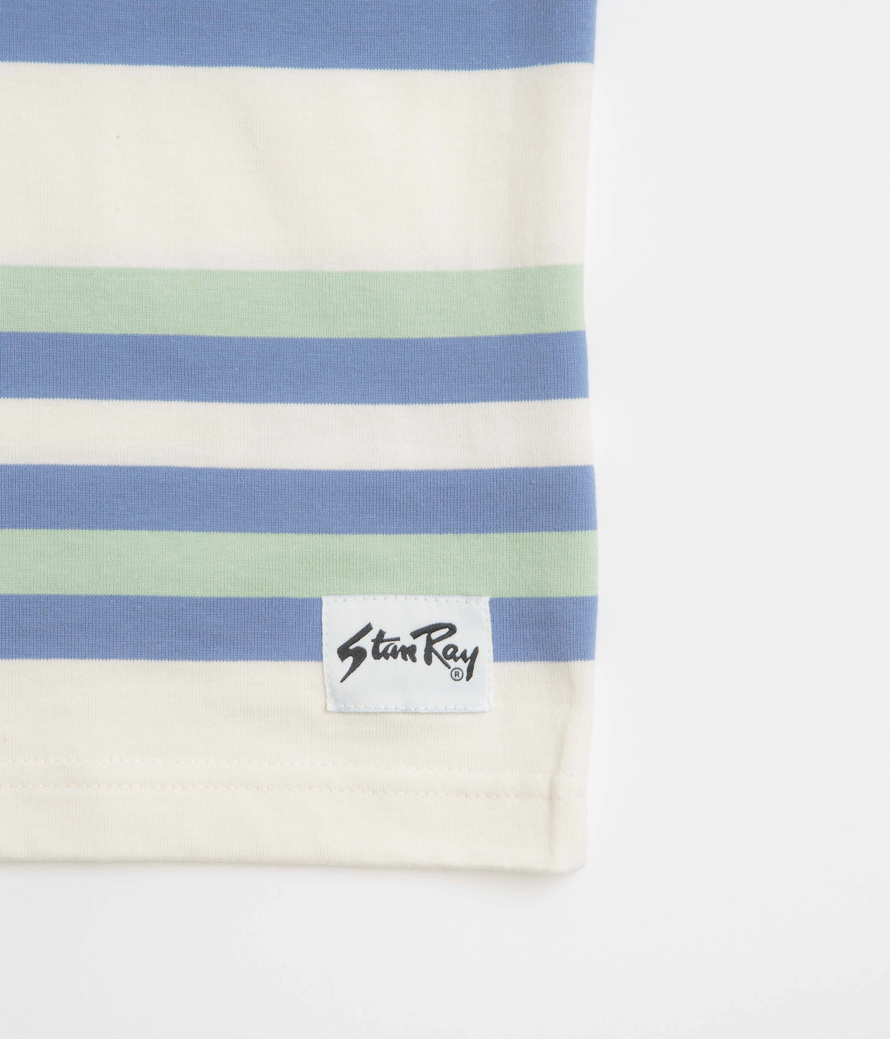 Sunny Day Asymmetrical hem Stan Ray Stripe T-Shirt - Natural