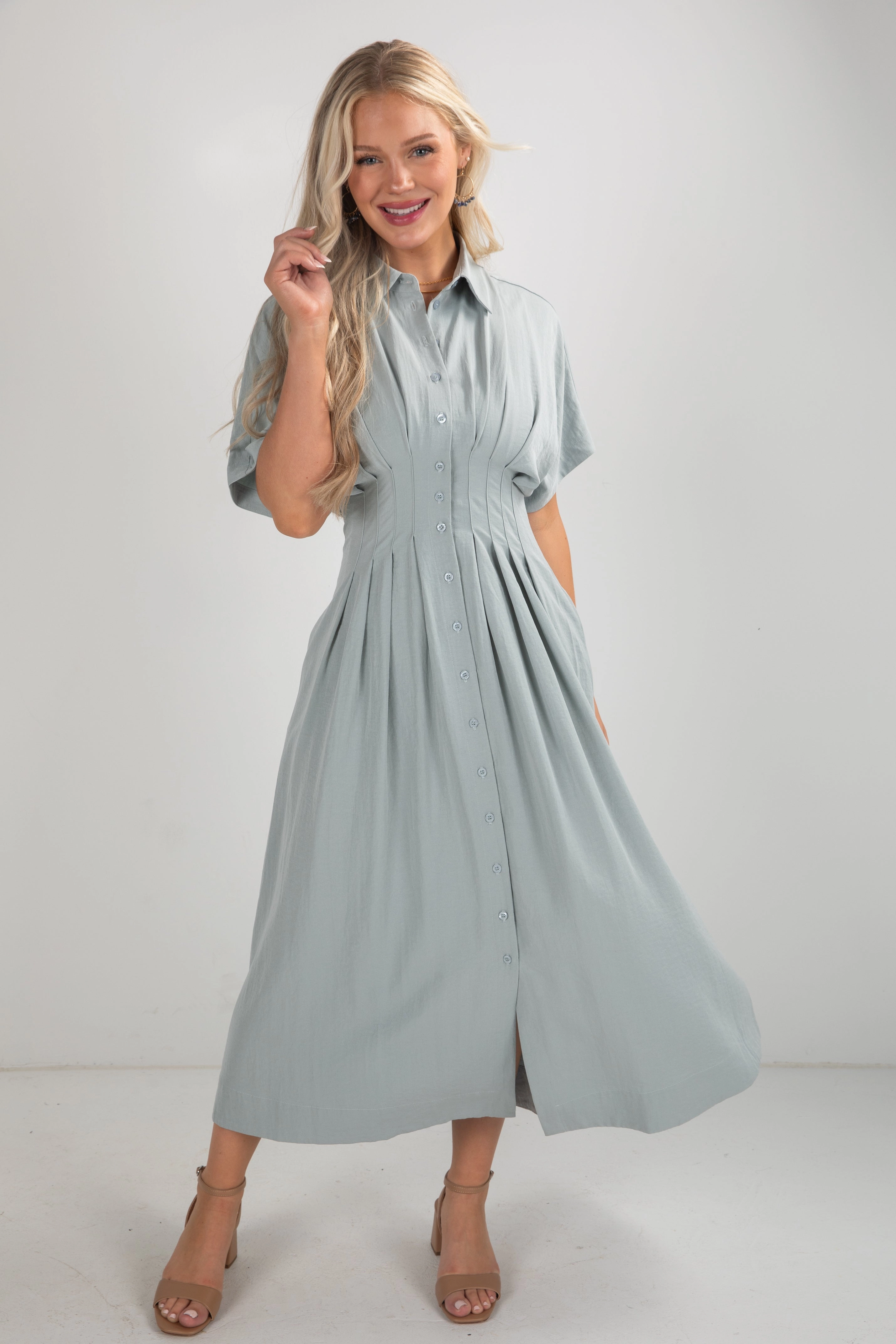 FINAL SALE - Let's Get Going Light Blue Maxi Dress Romantic Hour Fit Vibe