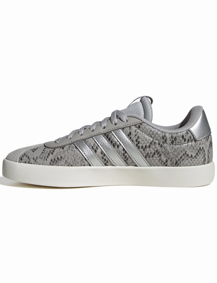 VL Court 3.0 Shoes - Grey Two/Silver Metallic/Off White Grip Step Good elasticity