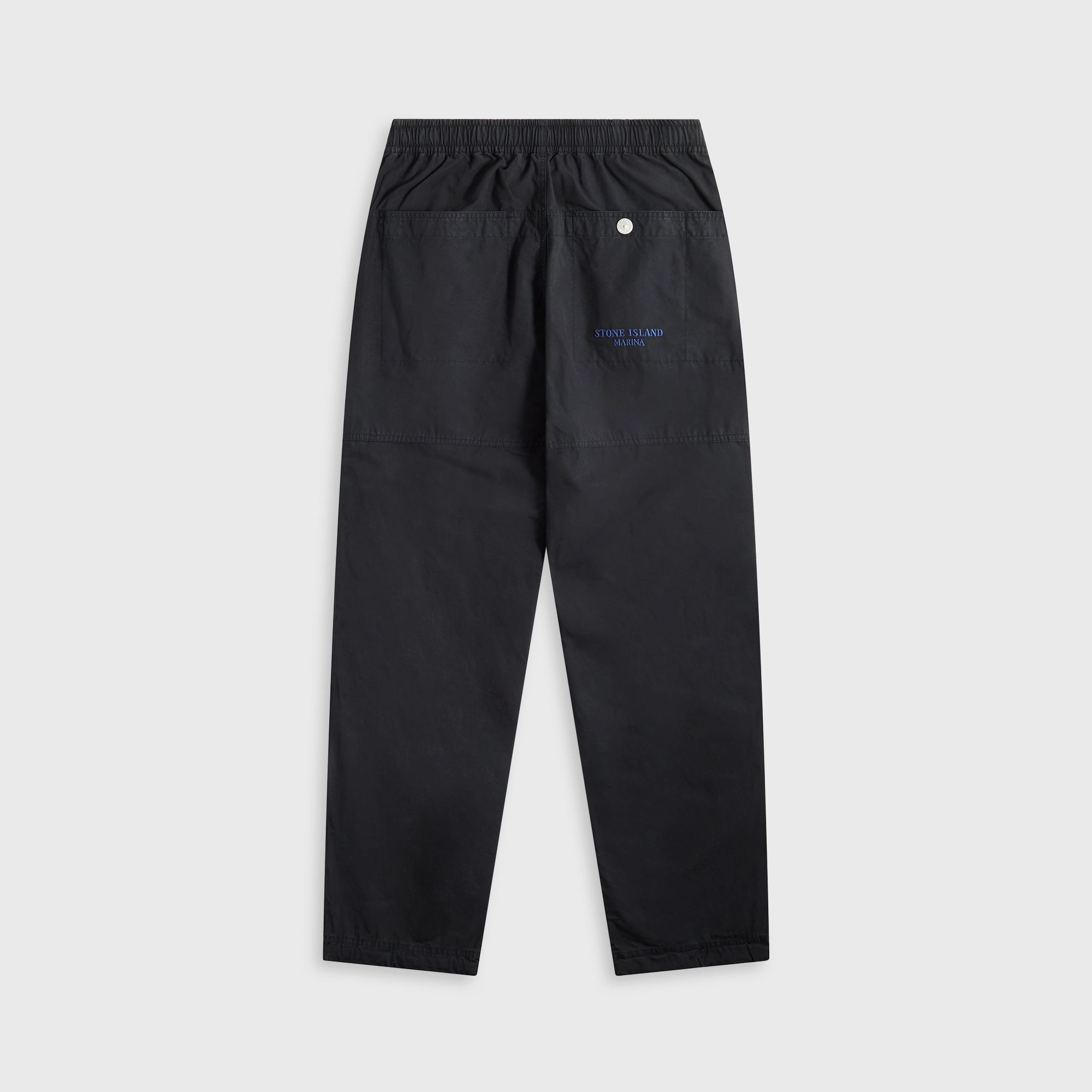 Stone Island Organic Cotton Tela Garment Dyed Marina Trouser - Navy Blue Light Fit MoistureWicking