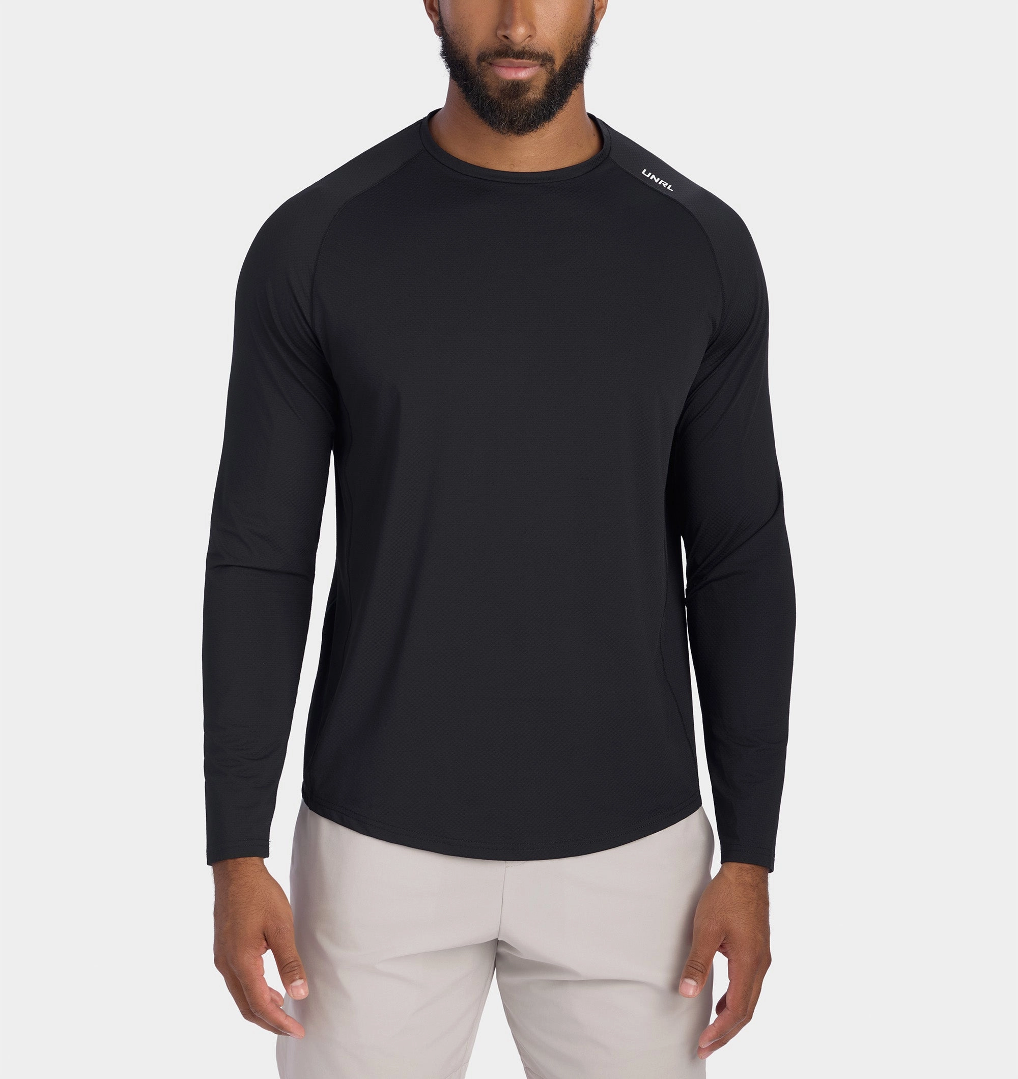 Textured Weave Pattern Streamline Performance Long Sleeve