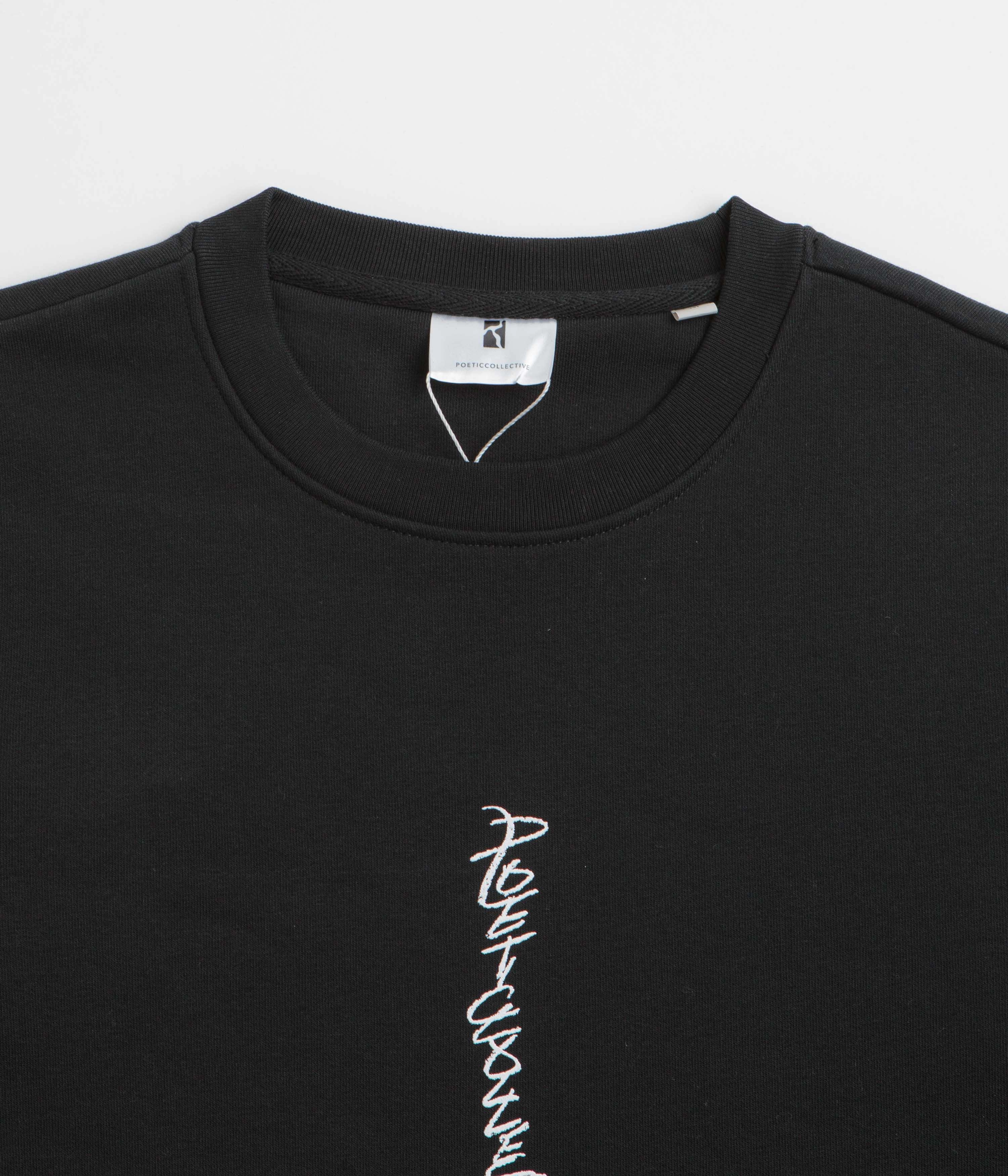 Beach Wear Poetic Collective Demon Crewneck Sweatshirt - Black