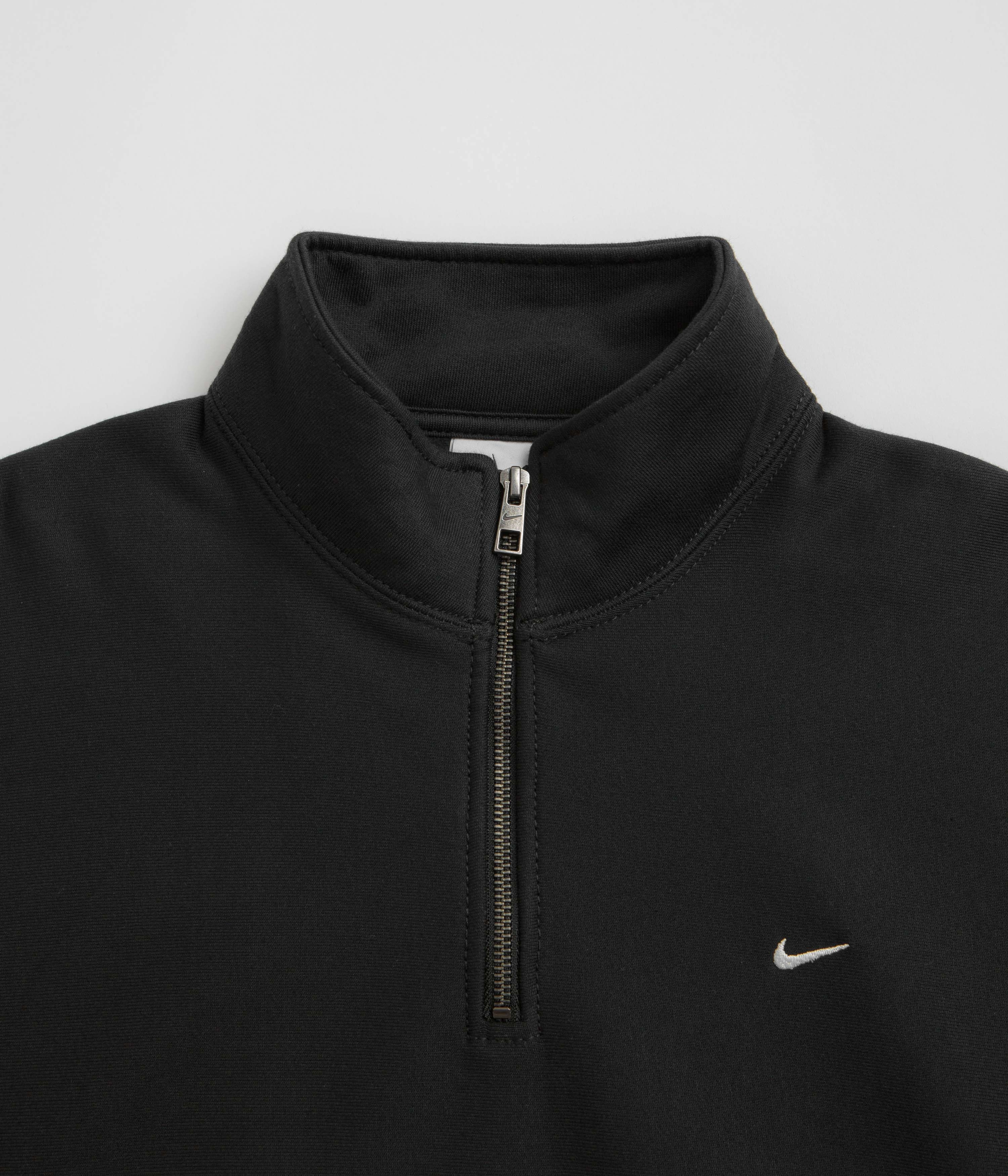 Nike Solo Swoosh Quarter Zip Sweatshirt - Black / White right for beach trips Product Innovation