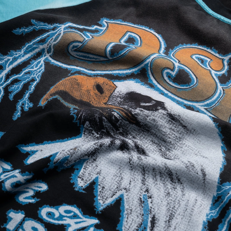 Diet Starts Monday DSM Eagle Raglan Tee - Black/Blue camping clothes Loungewear