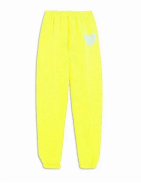 Urban Flex Girls Shane Sweatpant In Neon Yellow