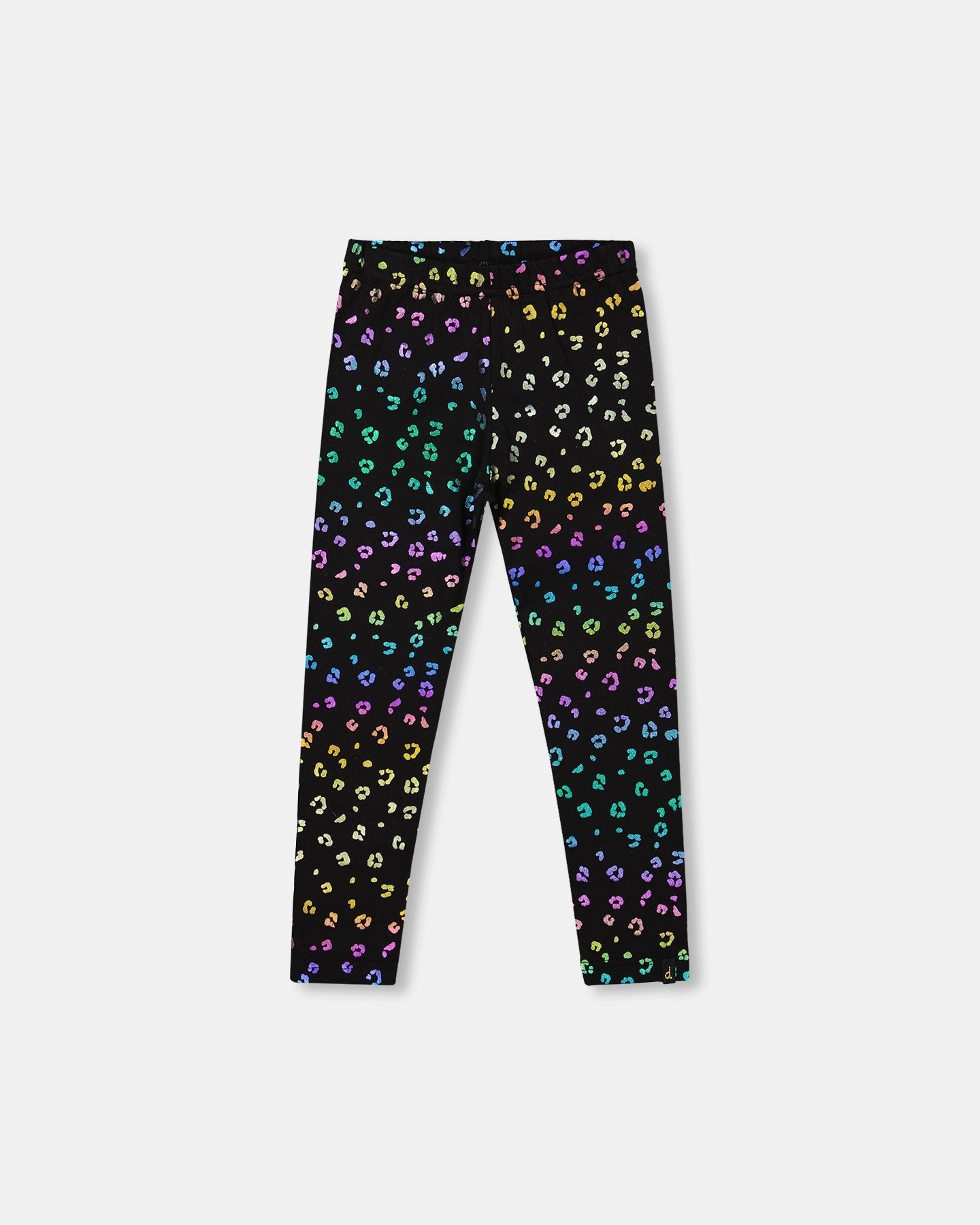 Stretch Jersey Leggings Multicolor Leopard Print Flexible Performance Wear BreathableMeshLining