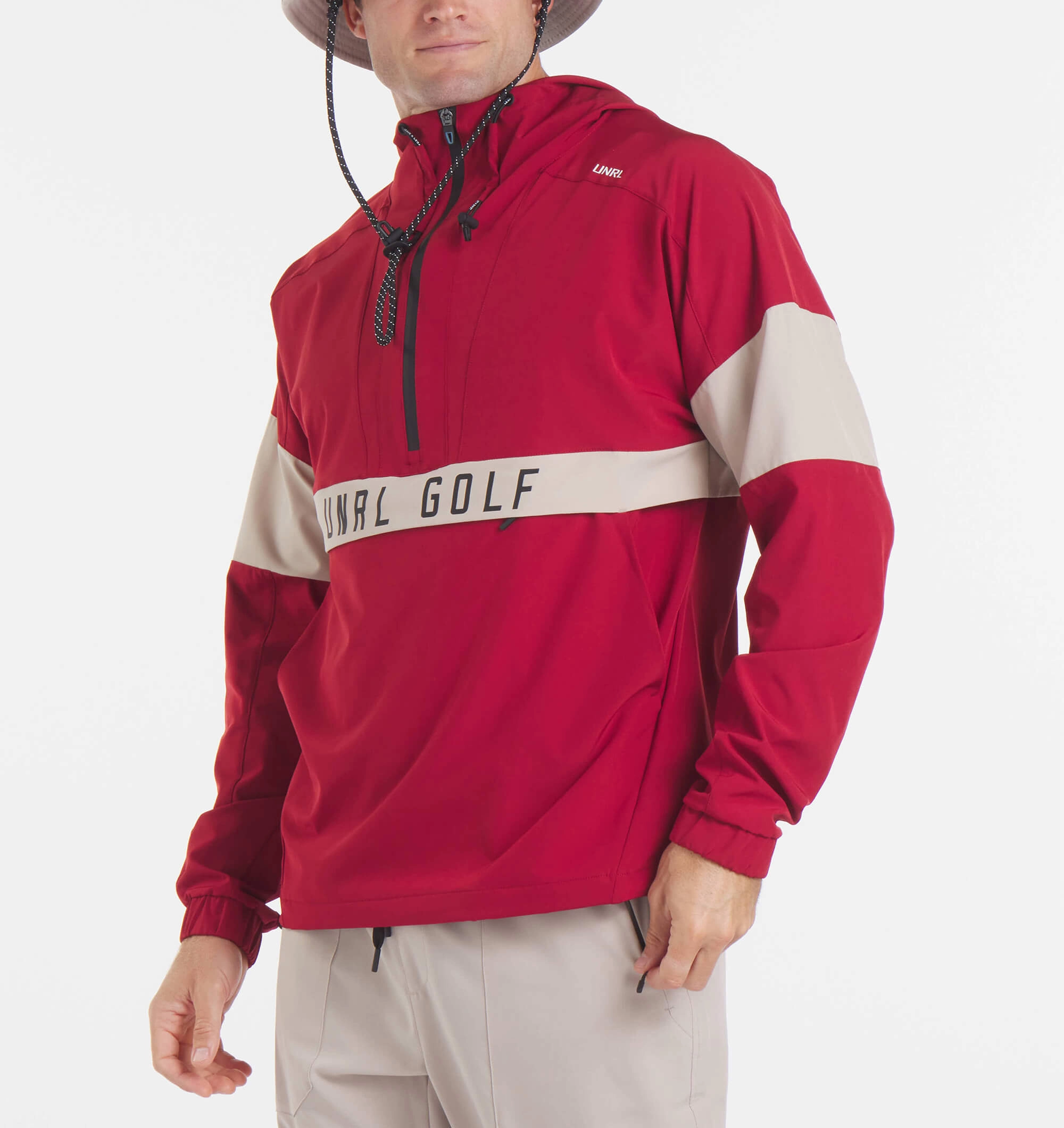 UNRL Golf DWR Track Jacket FlexibleRibbing DoubleStitched Construction