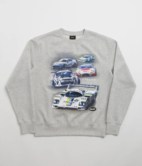HUF Greddy Showcase Crewneck Sweatshirt - Heather Grey product eco friendliness level