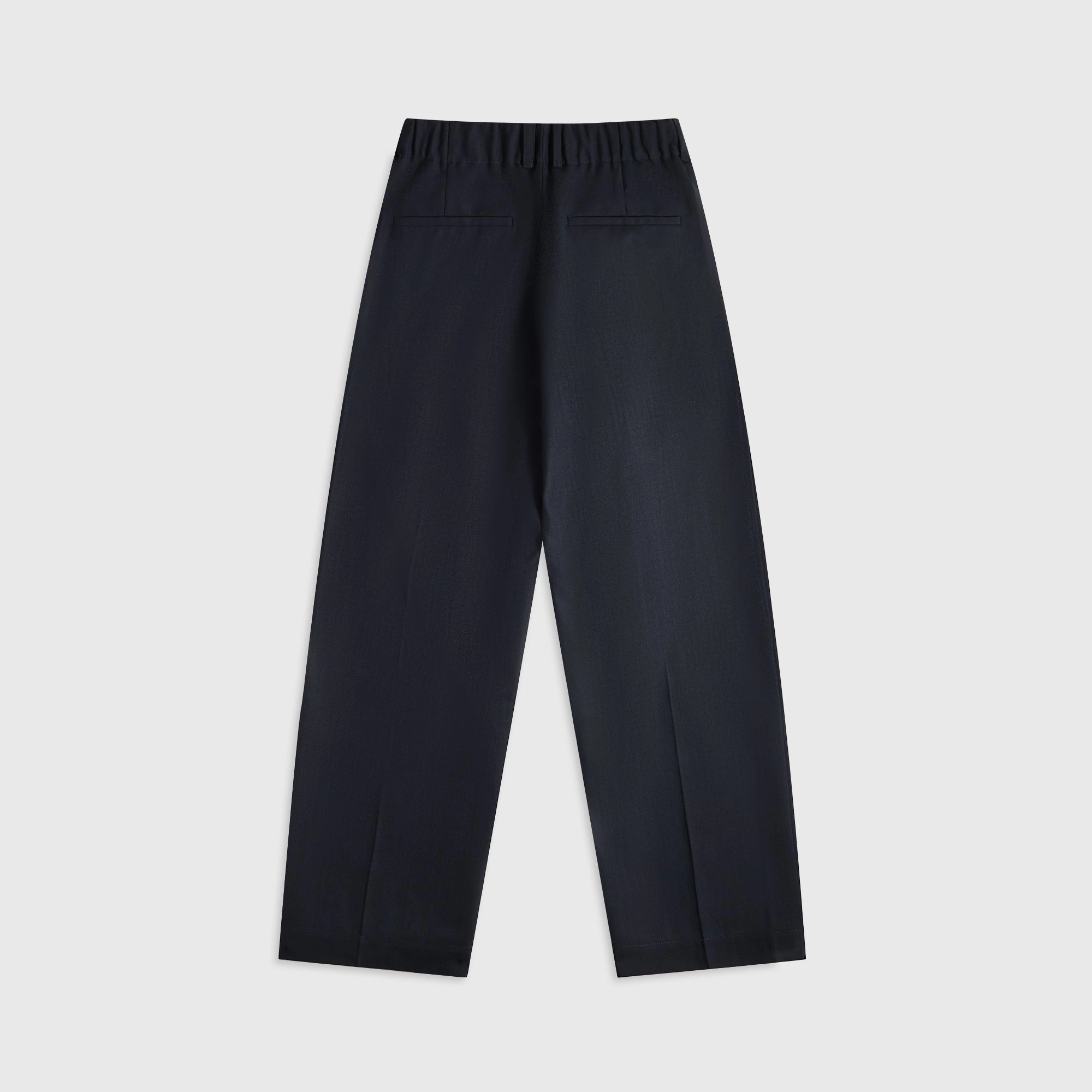 Studio Nicholson Noam Tropical Wool Pant - Darkest Navy Dynamic Motion