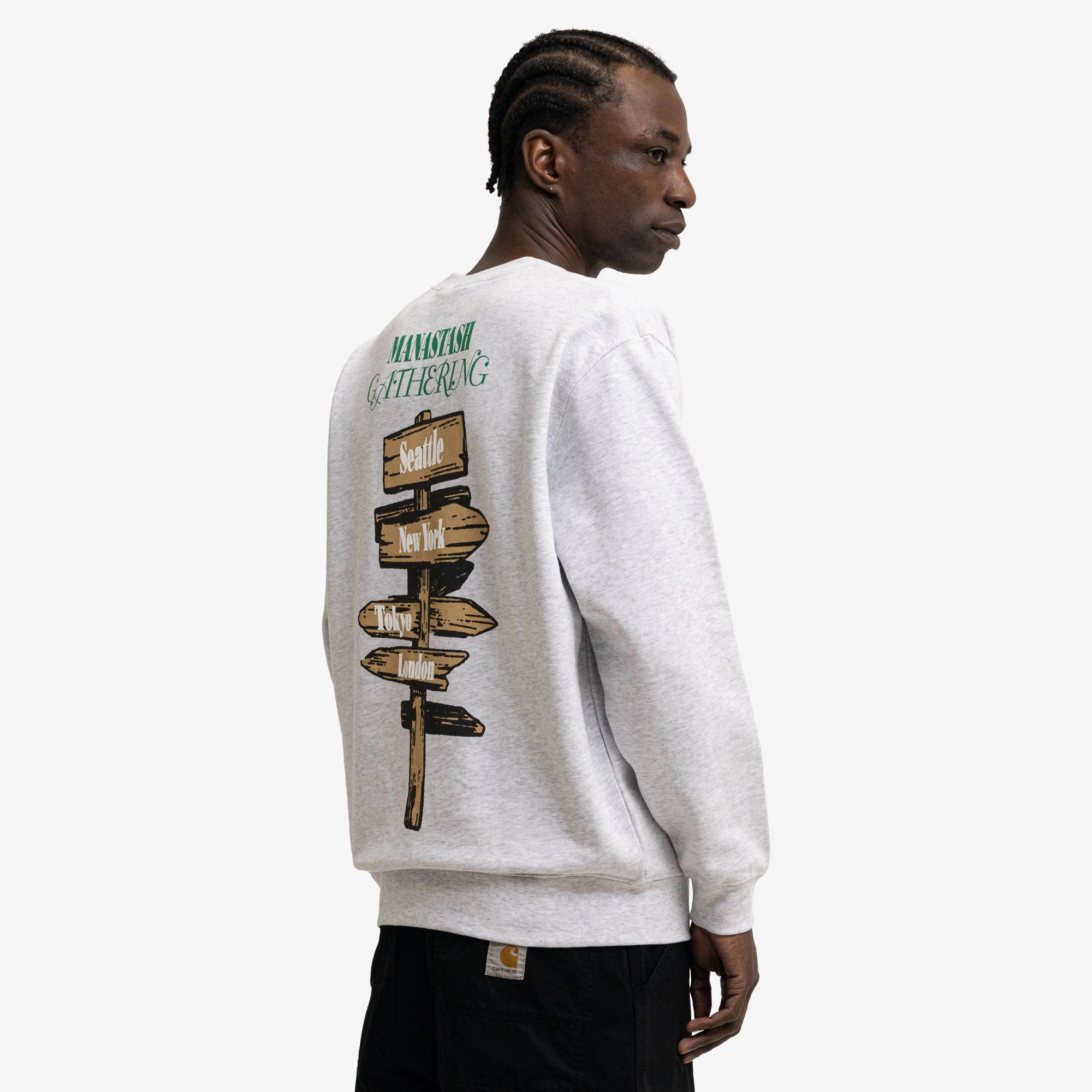 Manastash Sweat Campers Oatmeal Street Layer stud accents