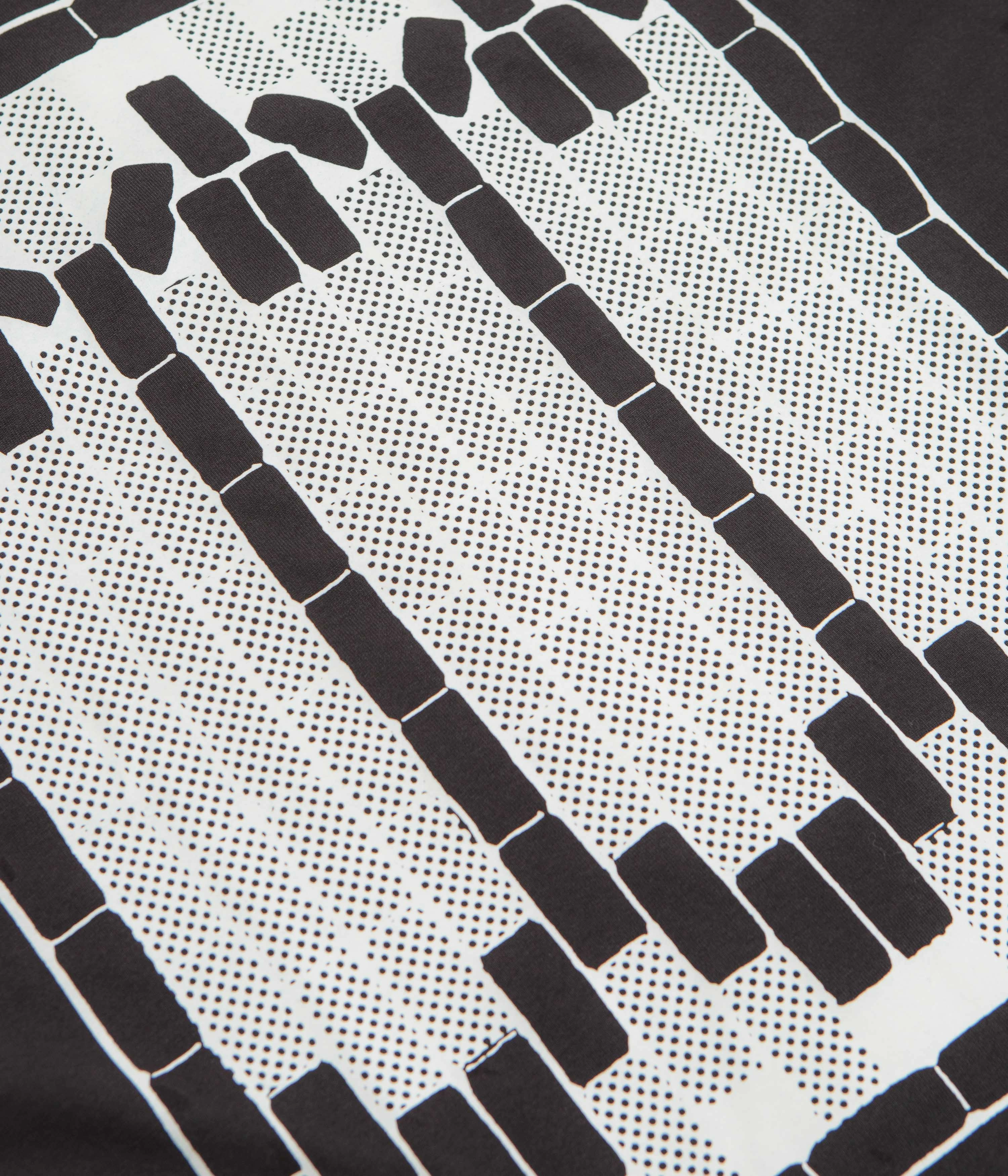 The Trilogy Tapes Tetris Teeth T-Shirt - Black / Glow In The Dark bottom Trendy Silhouette