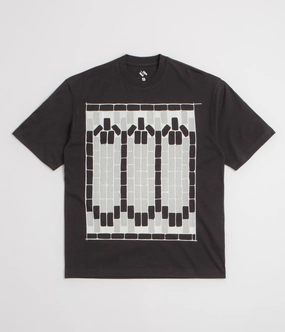 The Trilogy Tapes Tetris Teeth T-Shirt - Black / Glow In The Dark stretchability