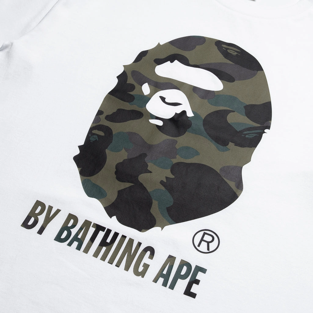 A Bathing Ape 1st Camo By Bathing Ape Tee - White/Green Thermal Insulation
