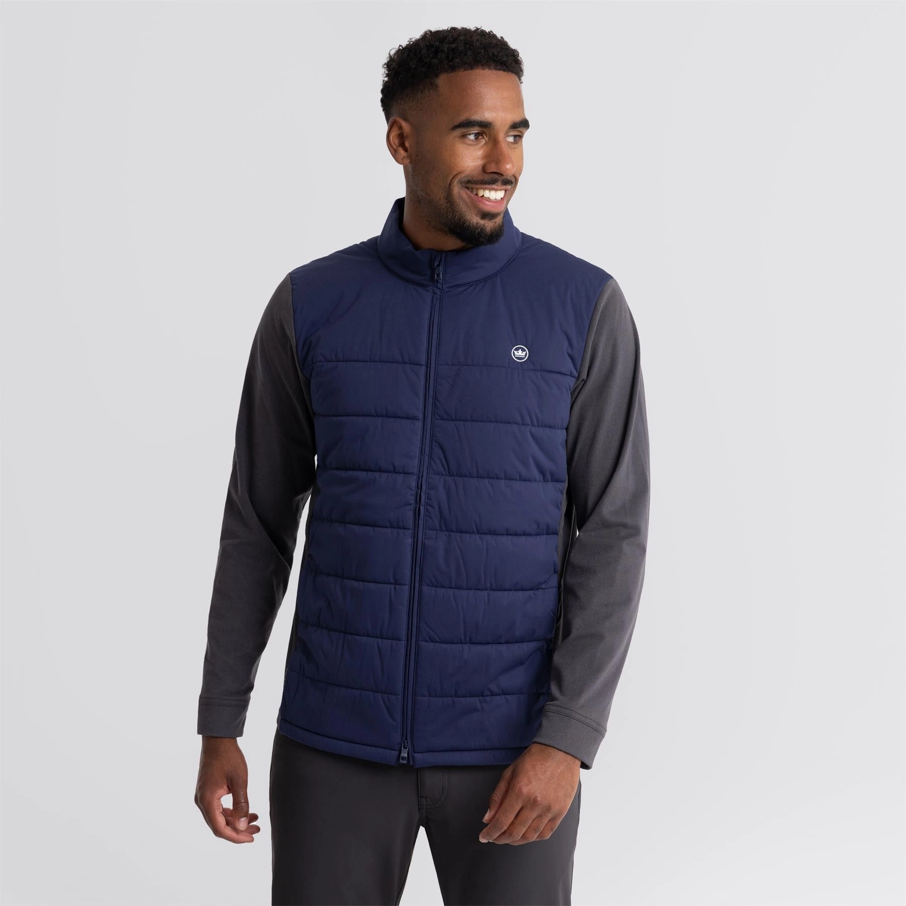 Symbol Merge Hybrid Fleece Jacket Navy