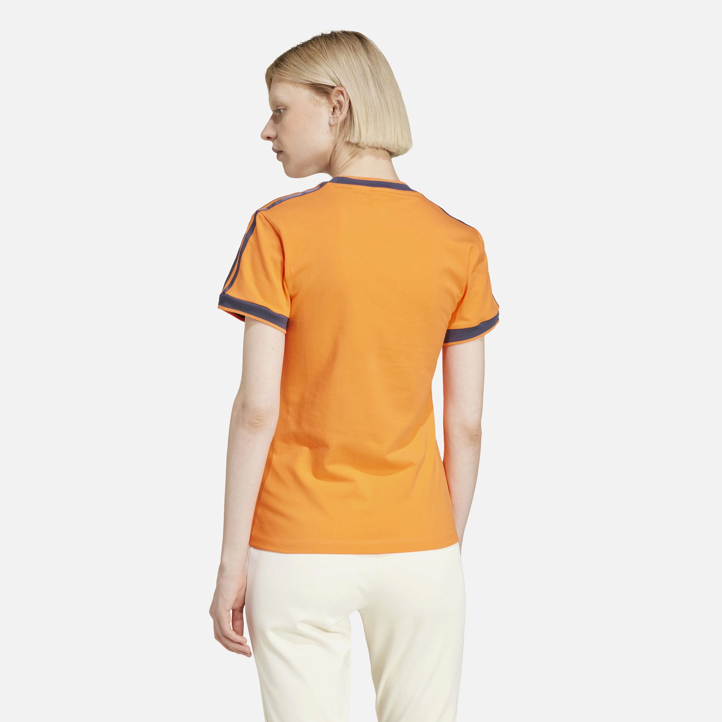 Wmns Linear Logo 3 Stripes Tee loose silhouette plane venue