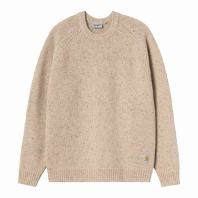 Carhartt WIP Anglistic Sweater - Speckled Fleur de Sel simple design product ribbon playfulness
