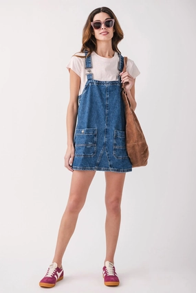 Free People Overall Smock Mini Clear Blush