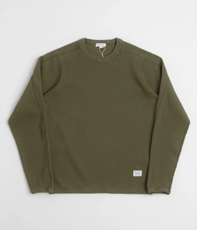 Hats fishing venue Norse Projects Eske Military Rib Long Sleeve T-Shirt - Olive Night