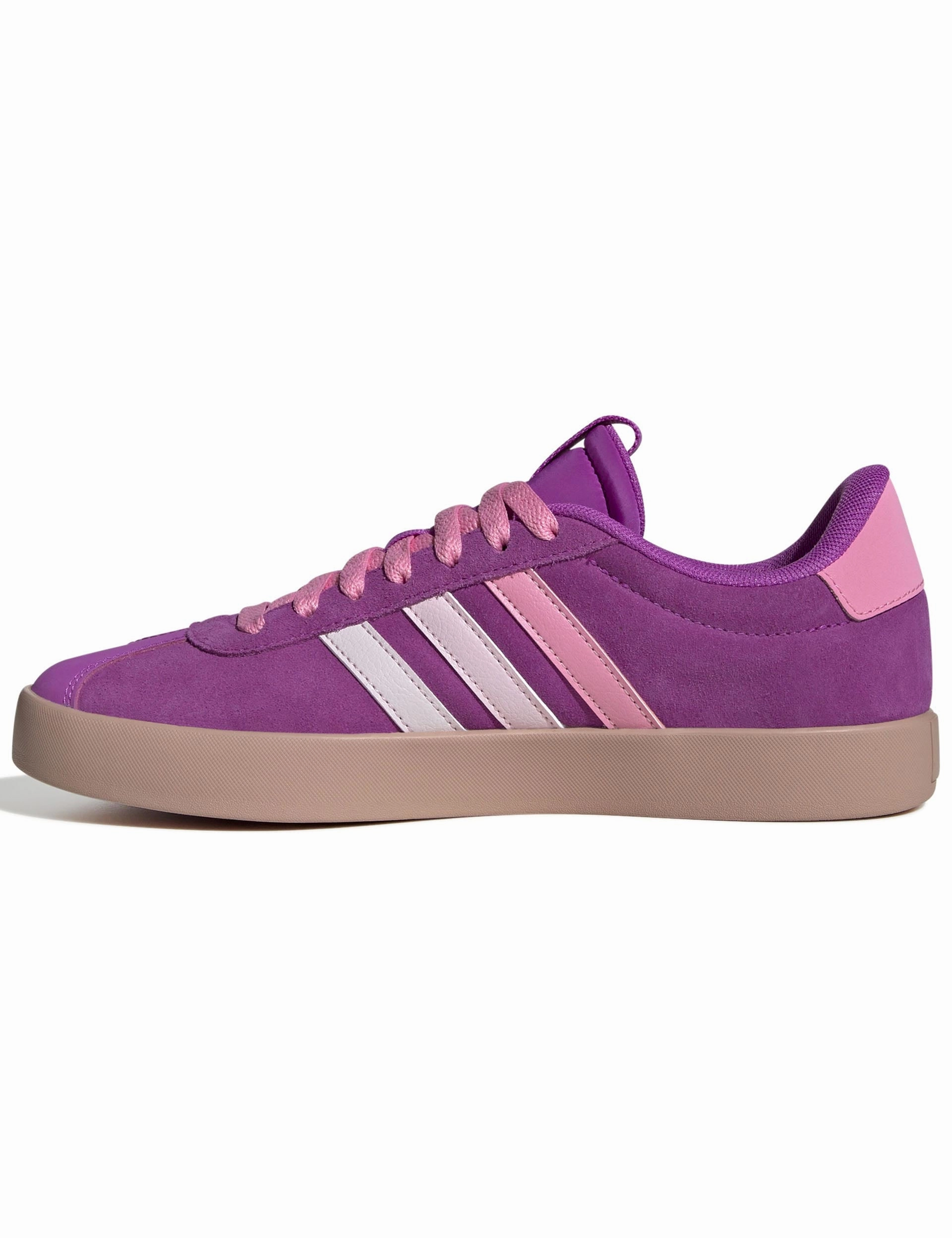 VL Court 3.0 Shoes - Flash Pink/Bliss Pink/Gold Metallic Running Inspired Simple Line