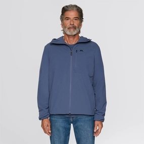 Chasm Hooded Jacket Vintage Indigo Hydrostatic Rating Tested Collapsible Hood Structure