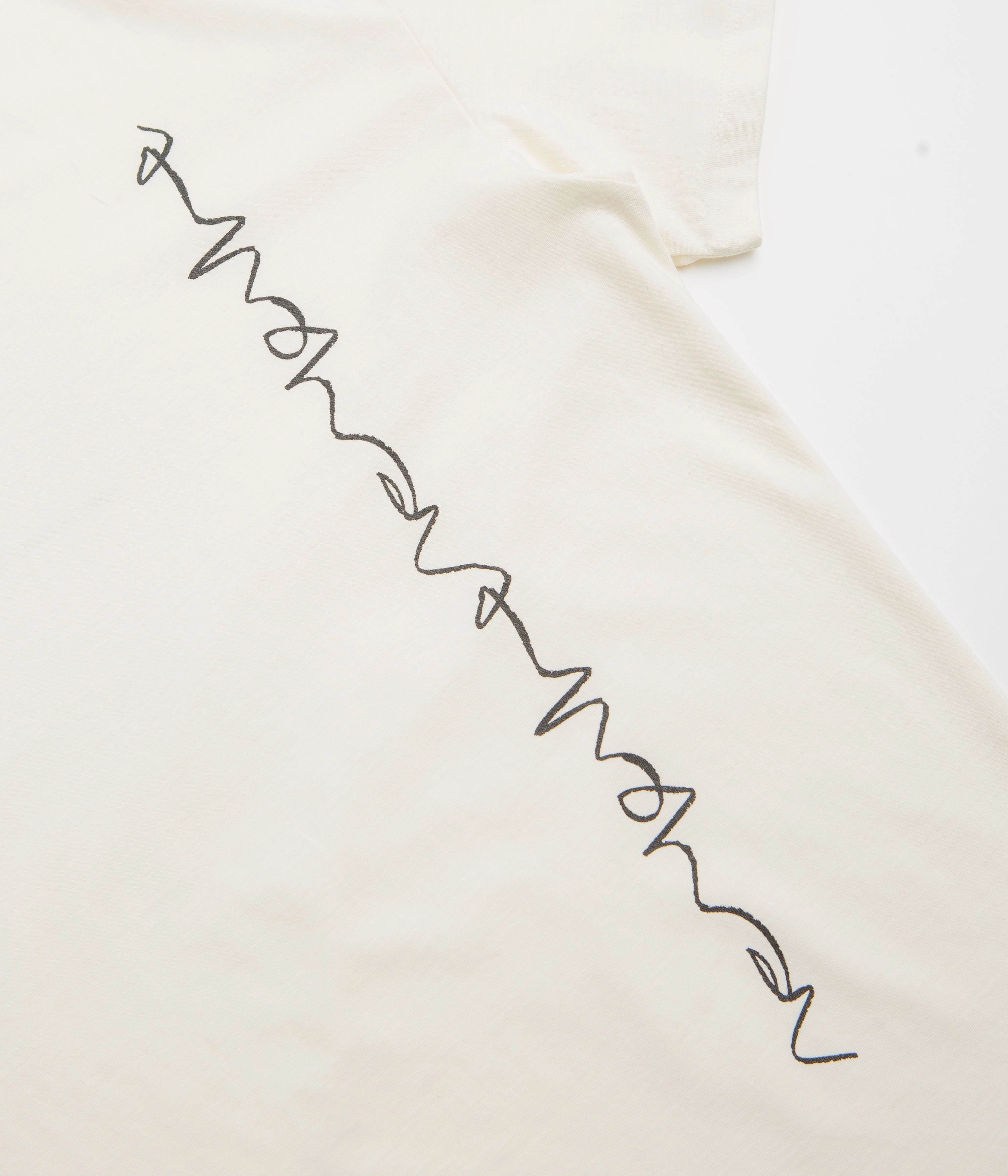 neon hem Poetic Collective Crayon Chain T-Shirt - Ivory