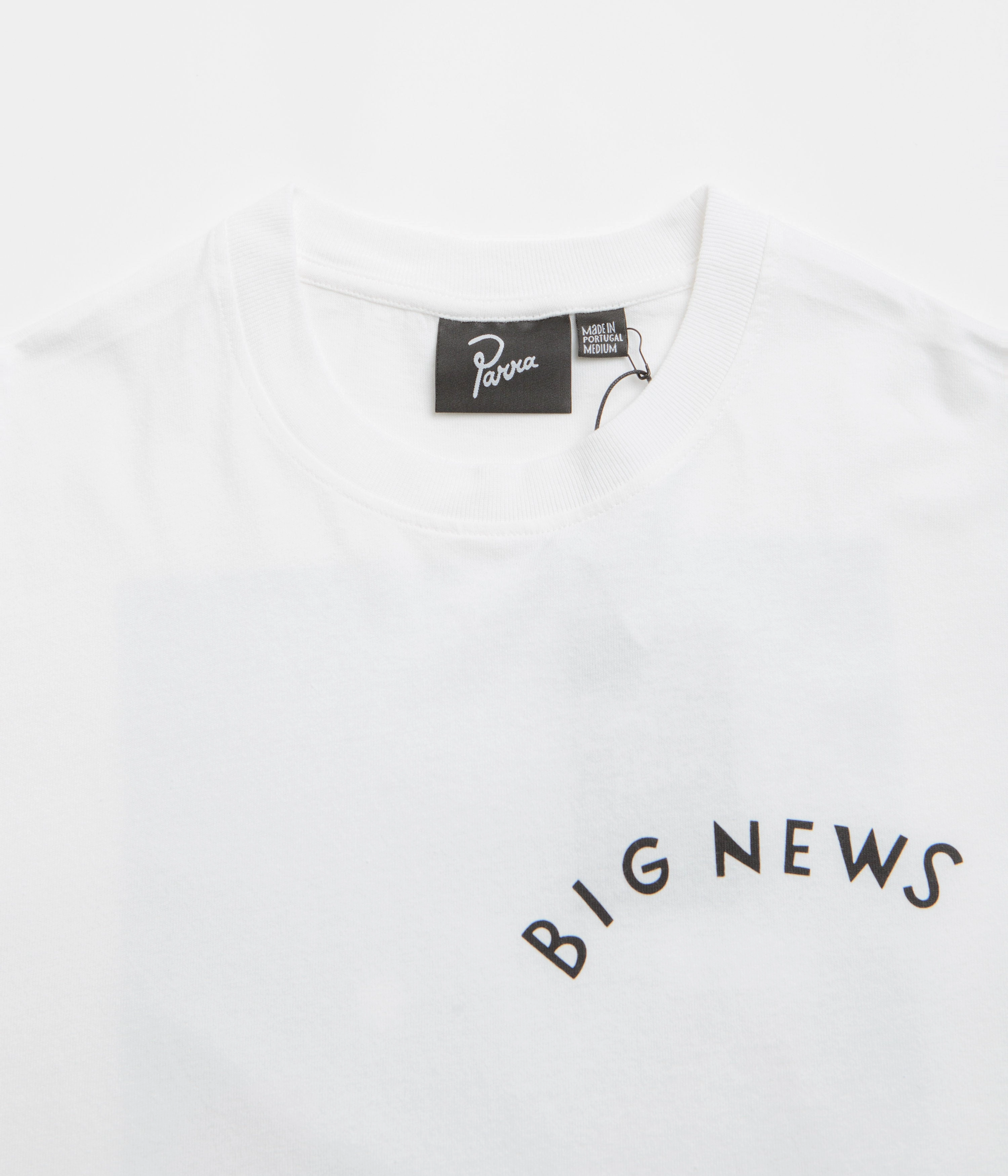 by Parra Big News T-Shirt - White stud cargo pants silhouette