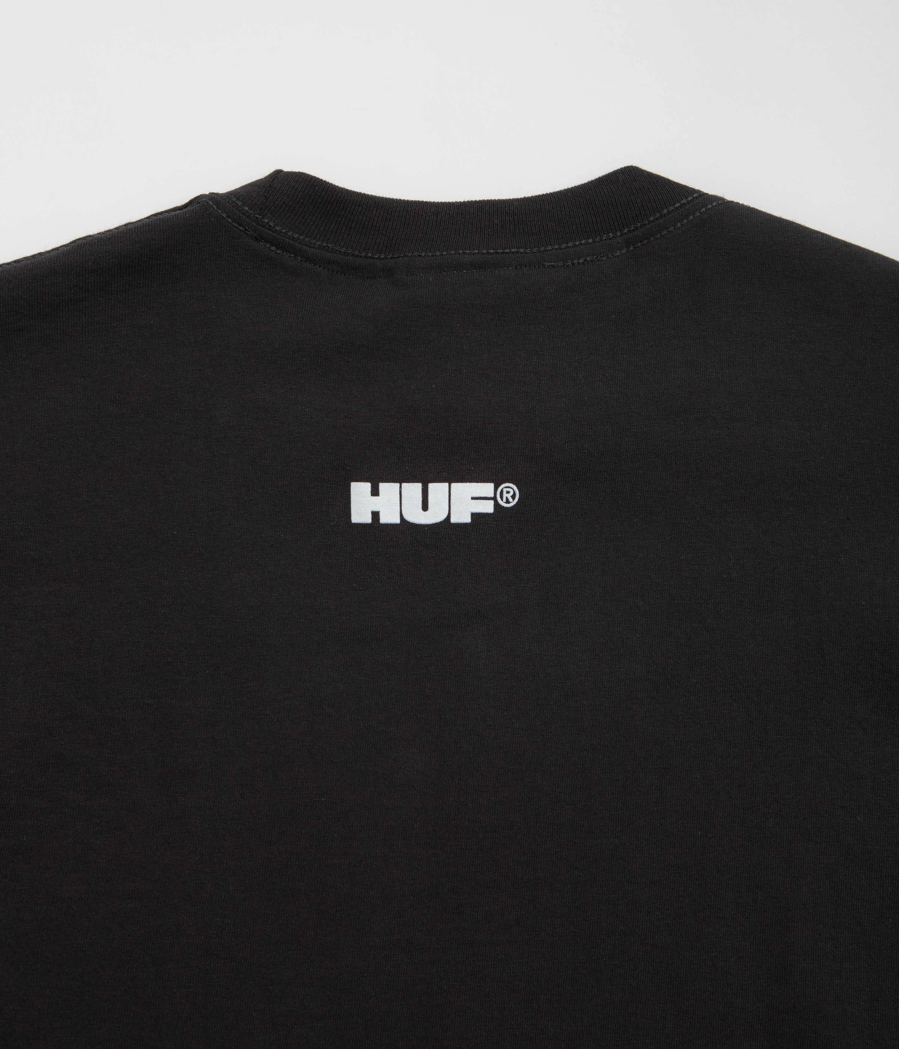HUF Stax Snap T-Shirt - Black cricket venue size chart