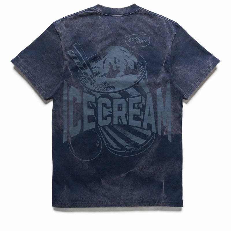 Ice Cream Wrestle Knit Tee - Navy Blazer Cap sleeves