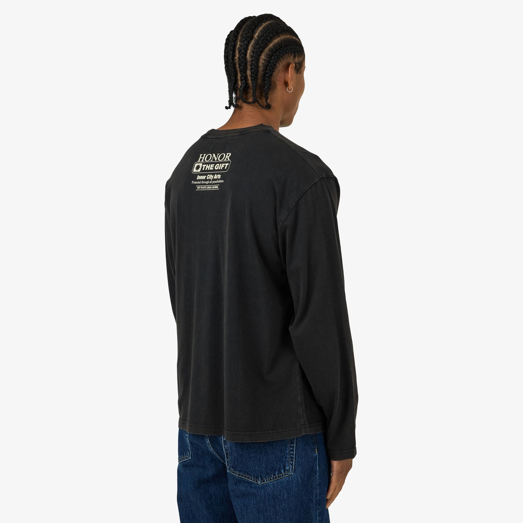 Honor The Gift Why Not Longsleeve Black martial arts bar