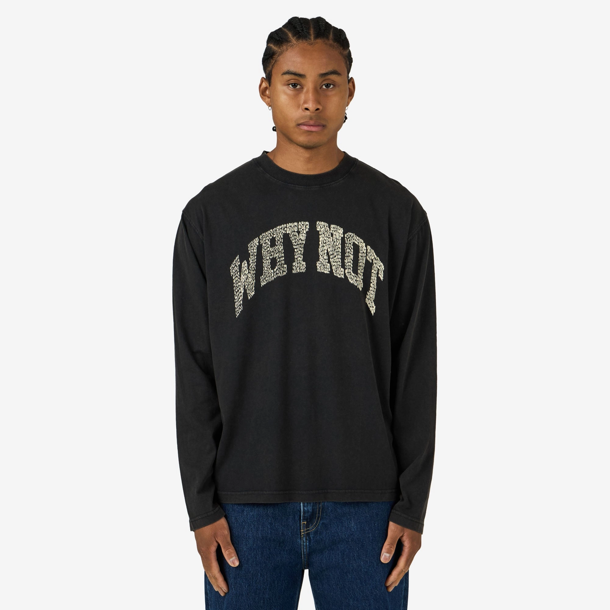 Oversized Honor The Gift Why Not Longsleeve Black