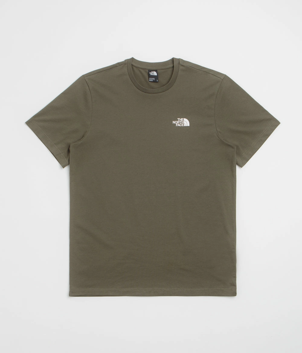 The North Face Simple Dome T-Shirt - New Taupe Green wide hem