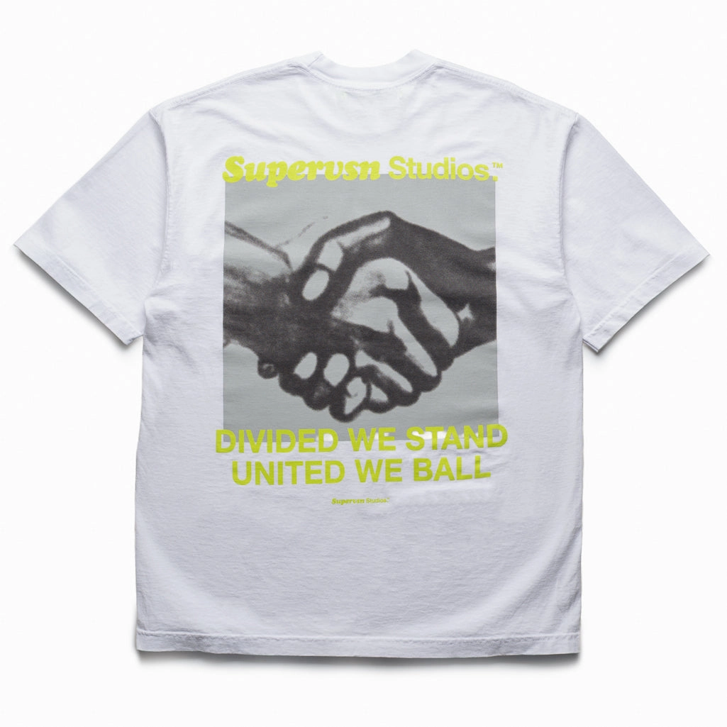pom-pom Supervsn Handshake Tee - White