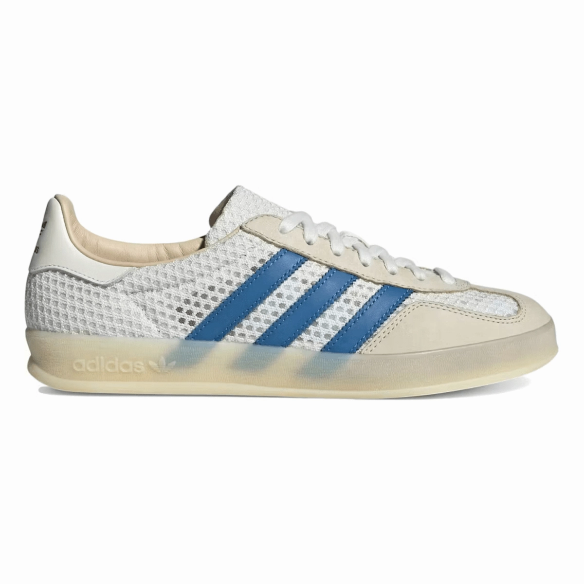 Dual Material Responsive foam Adidas Men's Gazelle Indoor Off White/Focus Blue/Warm Vanilla