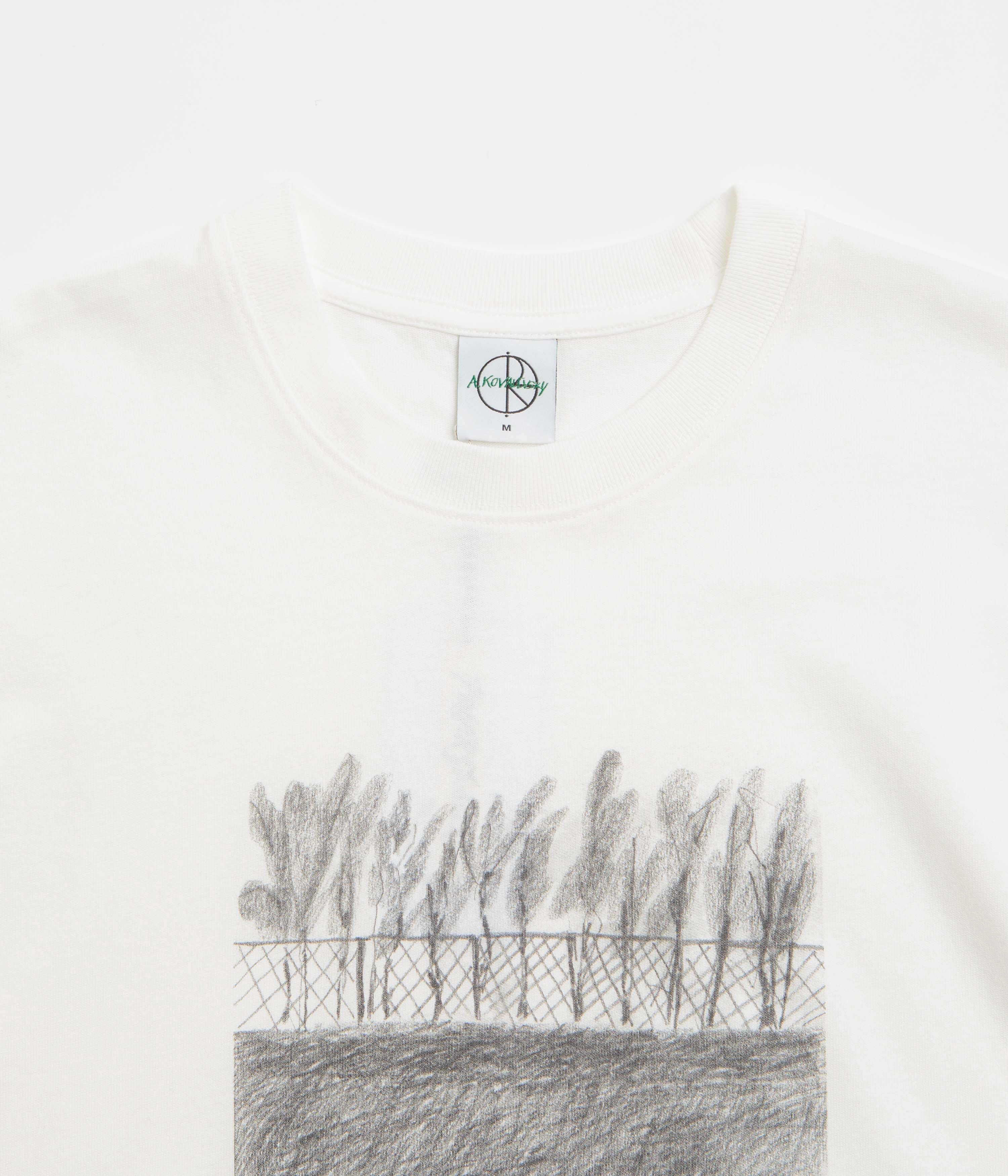 Polar Fence T-Shirt - Cloud White cricket venue retro hem