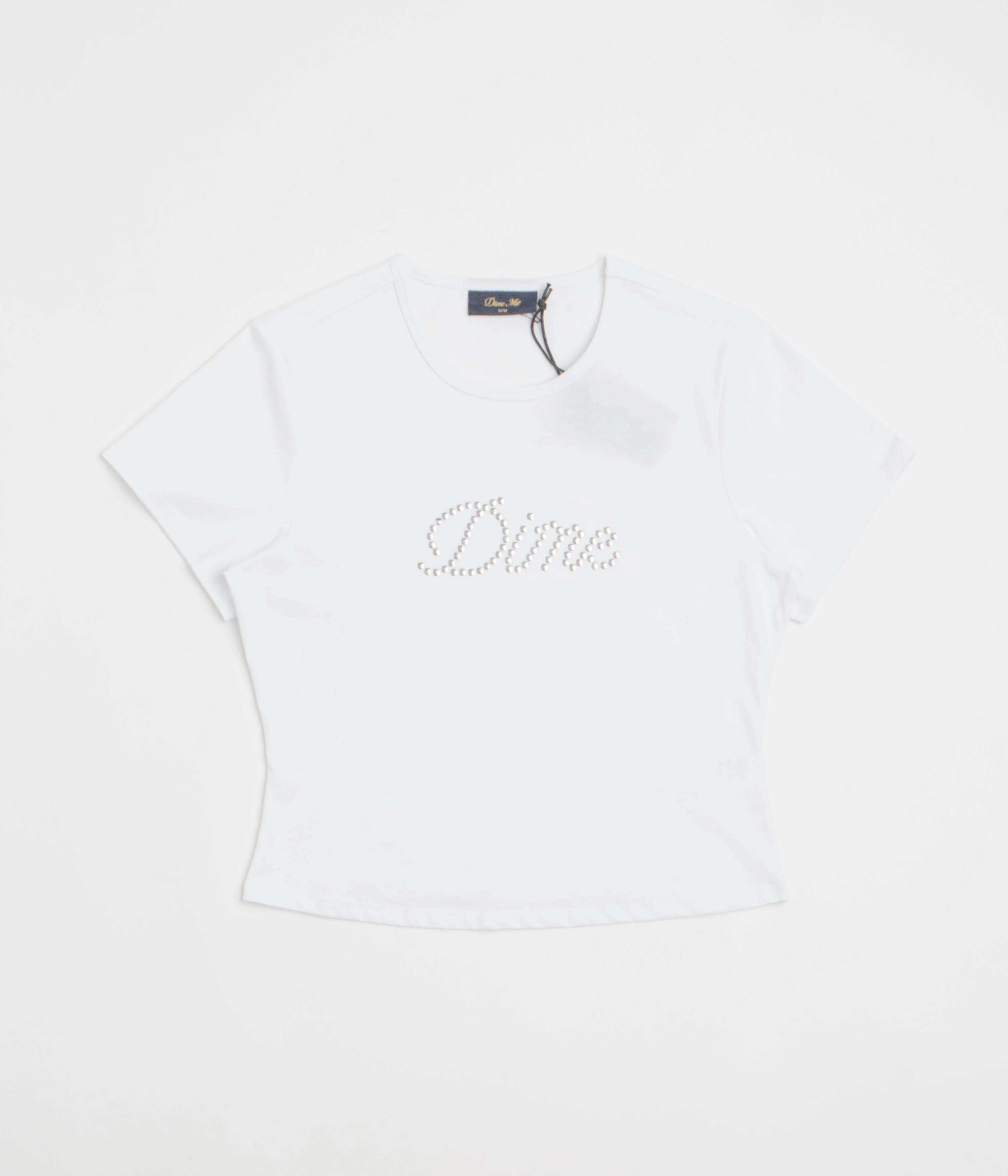 Dime Womens Icy T-Shirt - White Tight Fit silk shirt