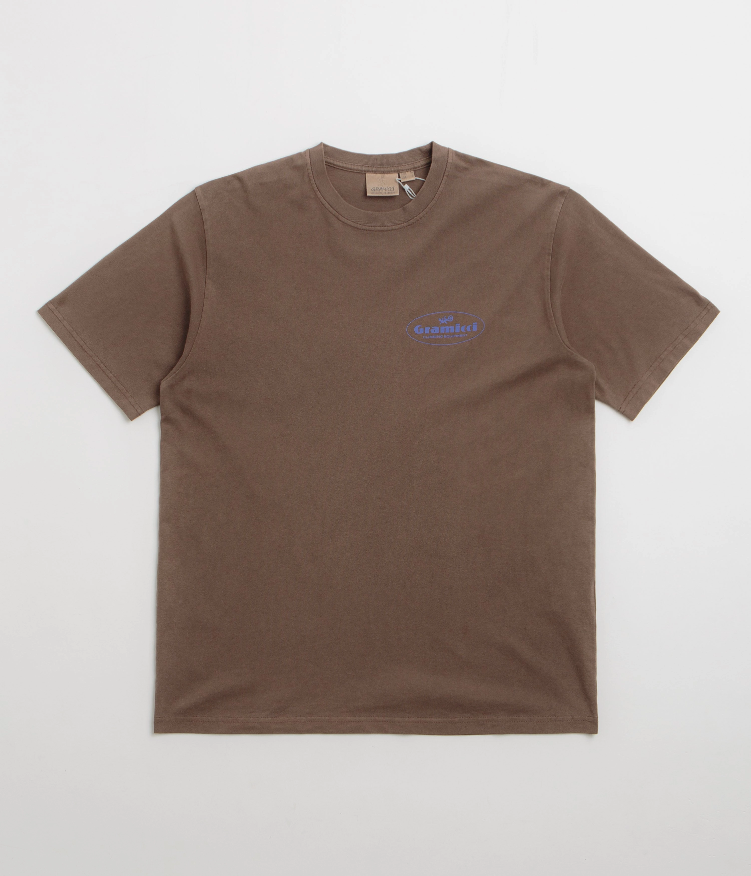 denim shorts silhouette restaurant Gramicci Climbing Equipment T-Shirt - Brown Pigment