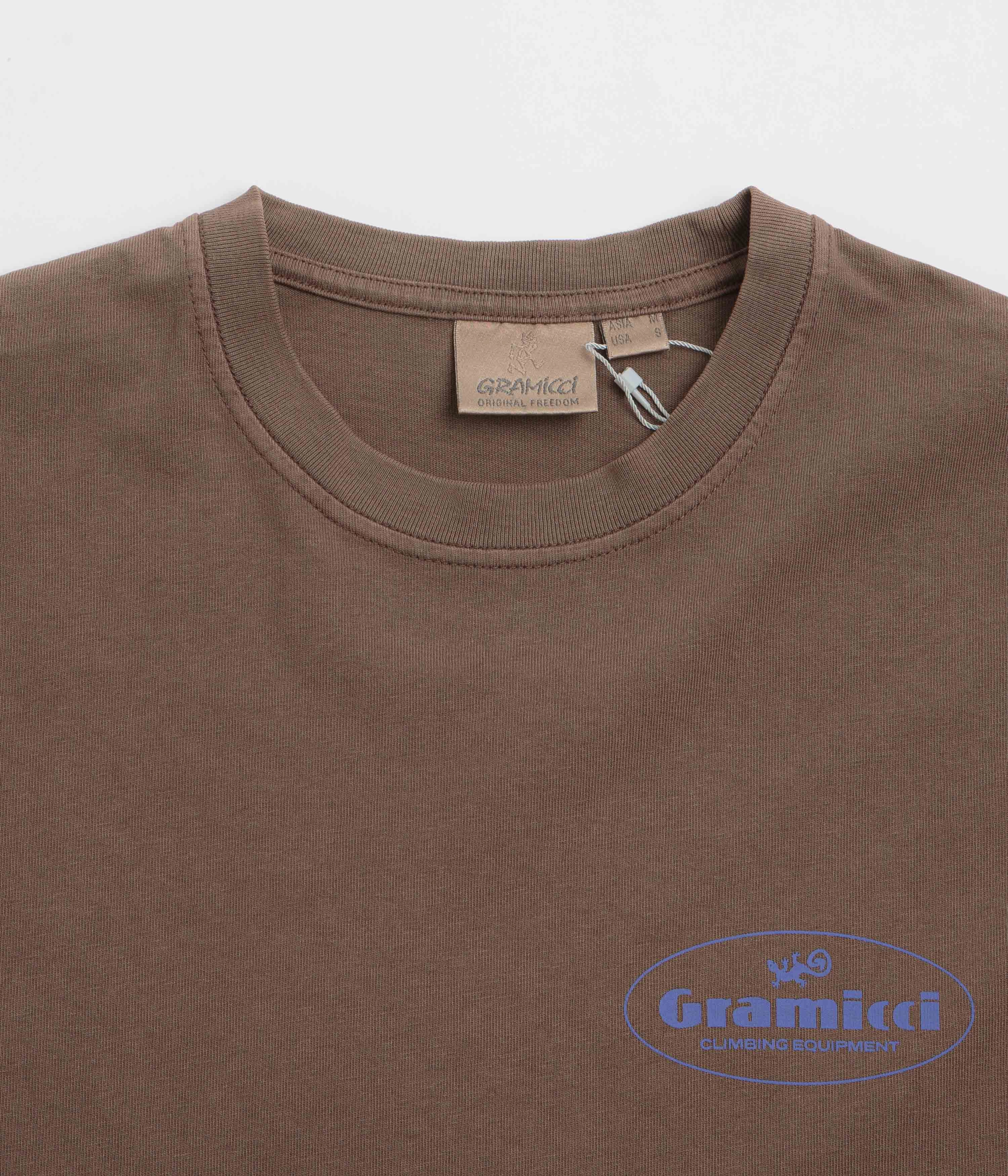 beaded hem running venue Gramicci Climbing Equipment T-Shirt - Brown Pigment