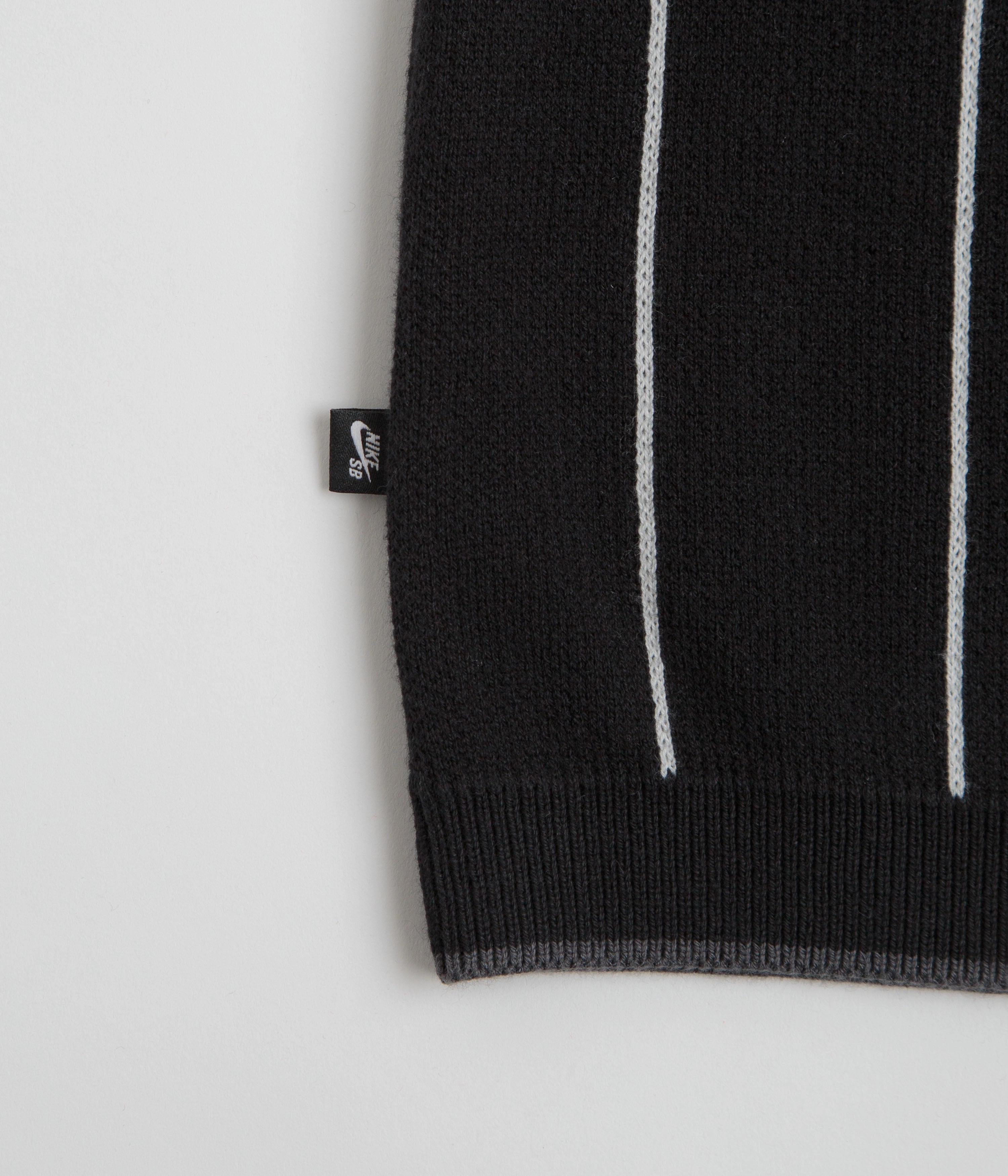 Nike SB Striped Polo Shirt - Black / Sail / Black Active Design