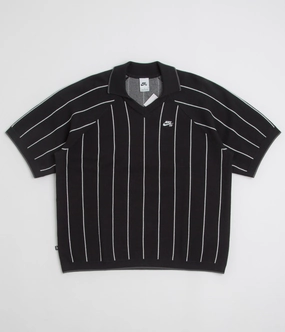 Nike SB Striped Polo Shirt - Black / Sail / Black UV Protective Coating Fall Fashion